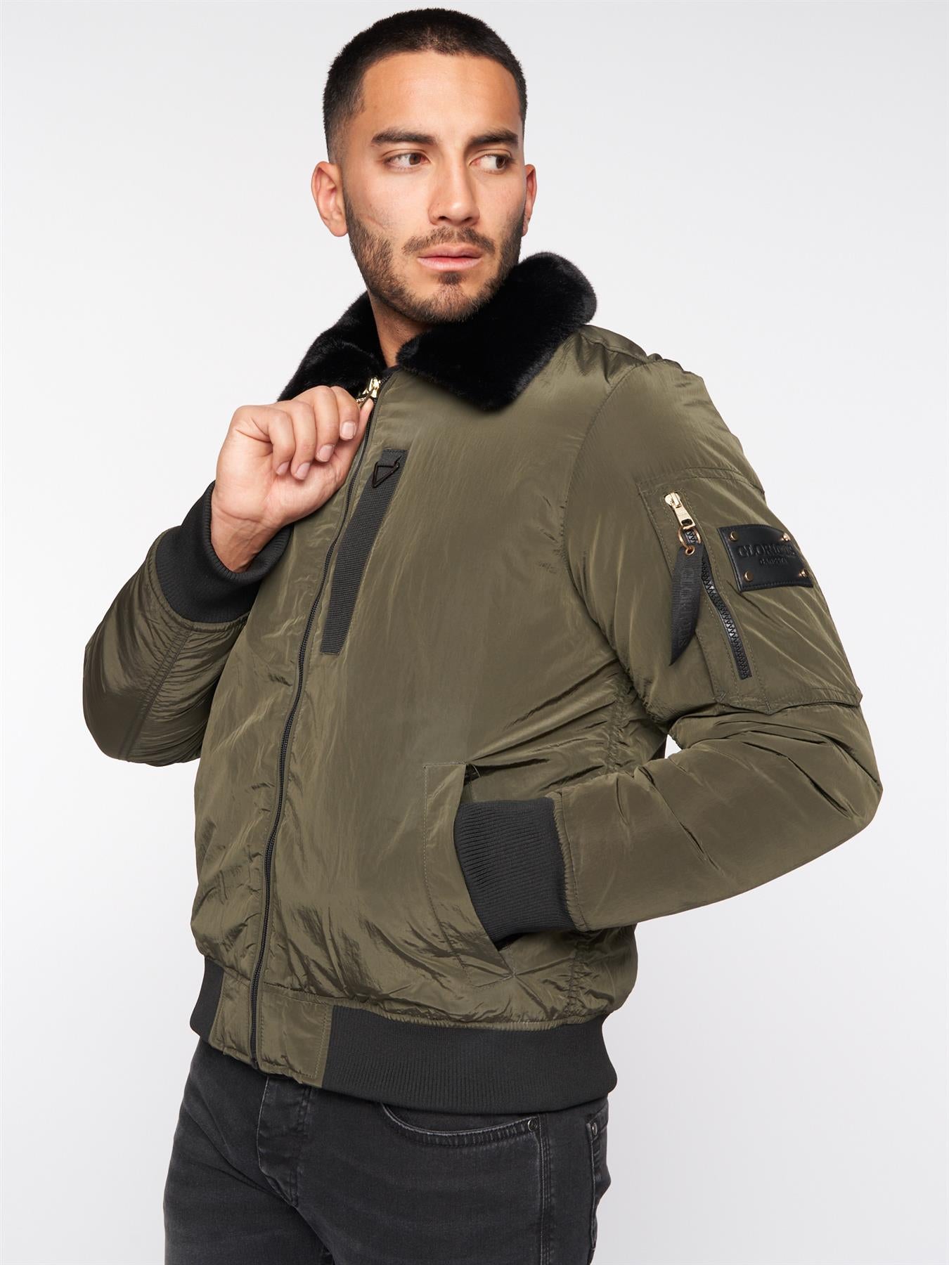 Vitzio Ma2 Puffer Bomber Jacket Green