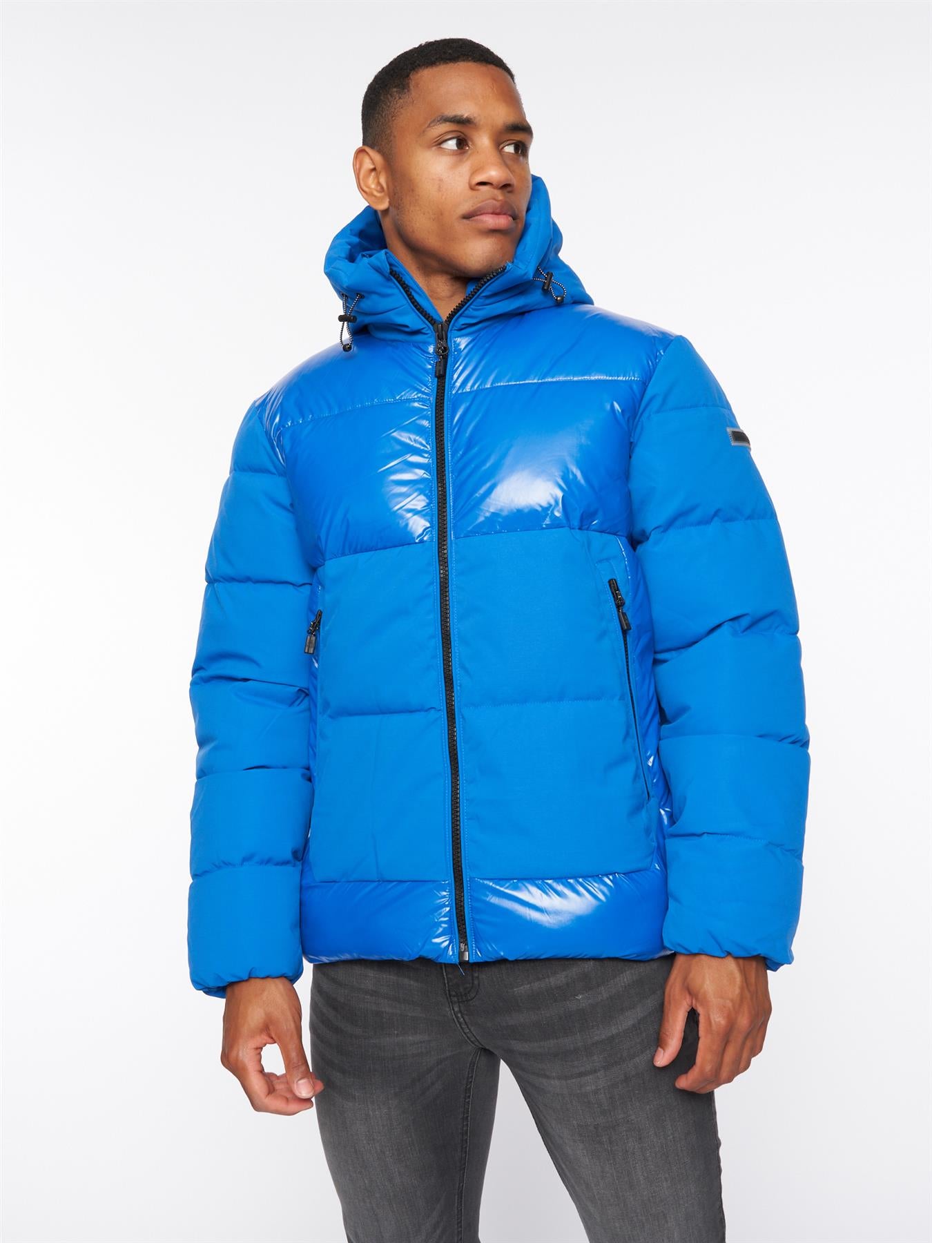 Kings Will Dream Mens Montaro Short Puffer Jacket Lapis Blue Brand Corner