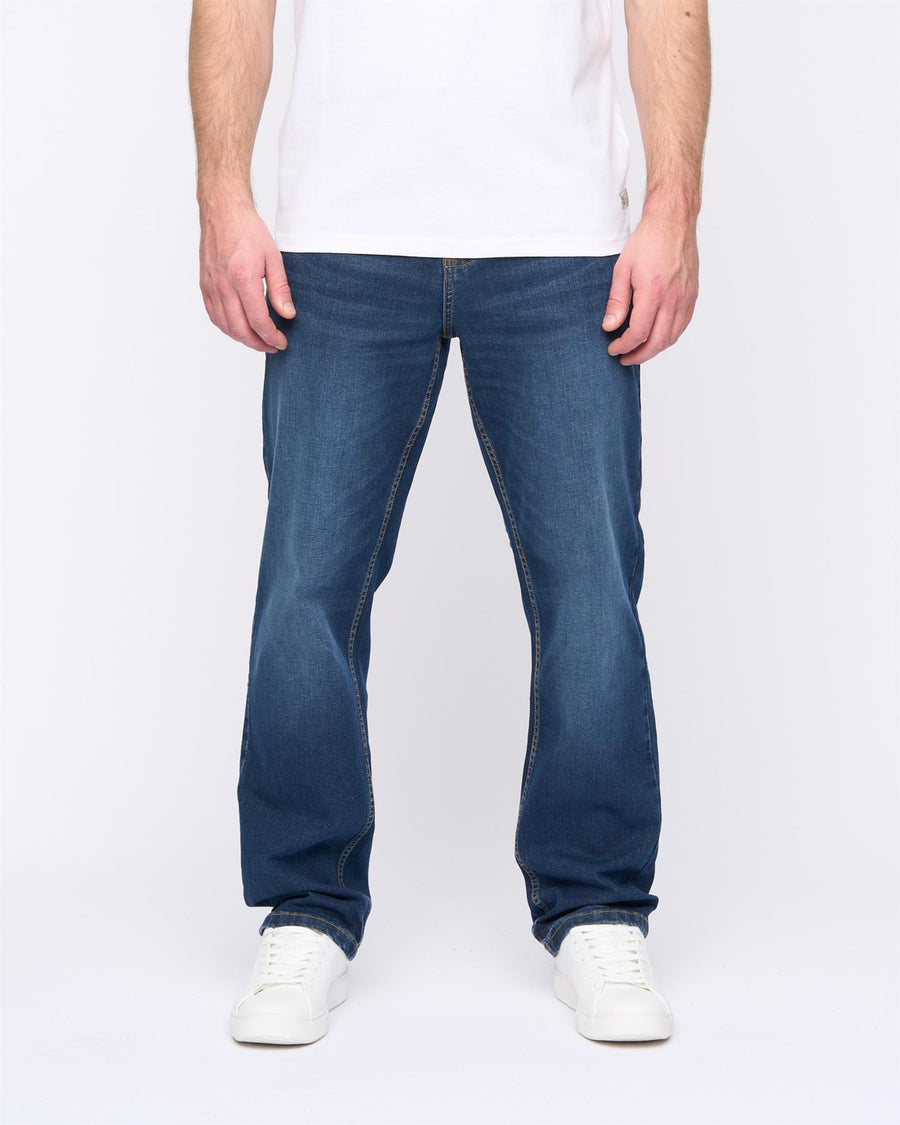 Mens Rushawn Relaxed Fit Jeans Mid Wash