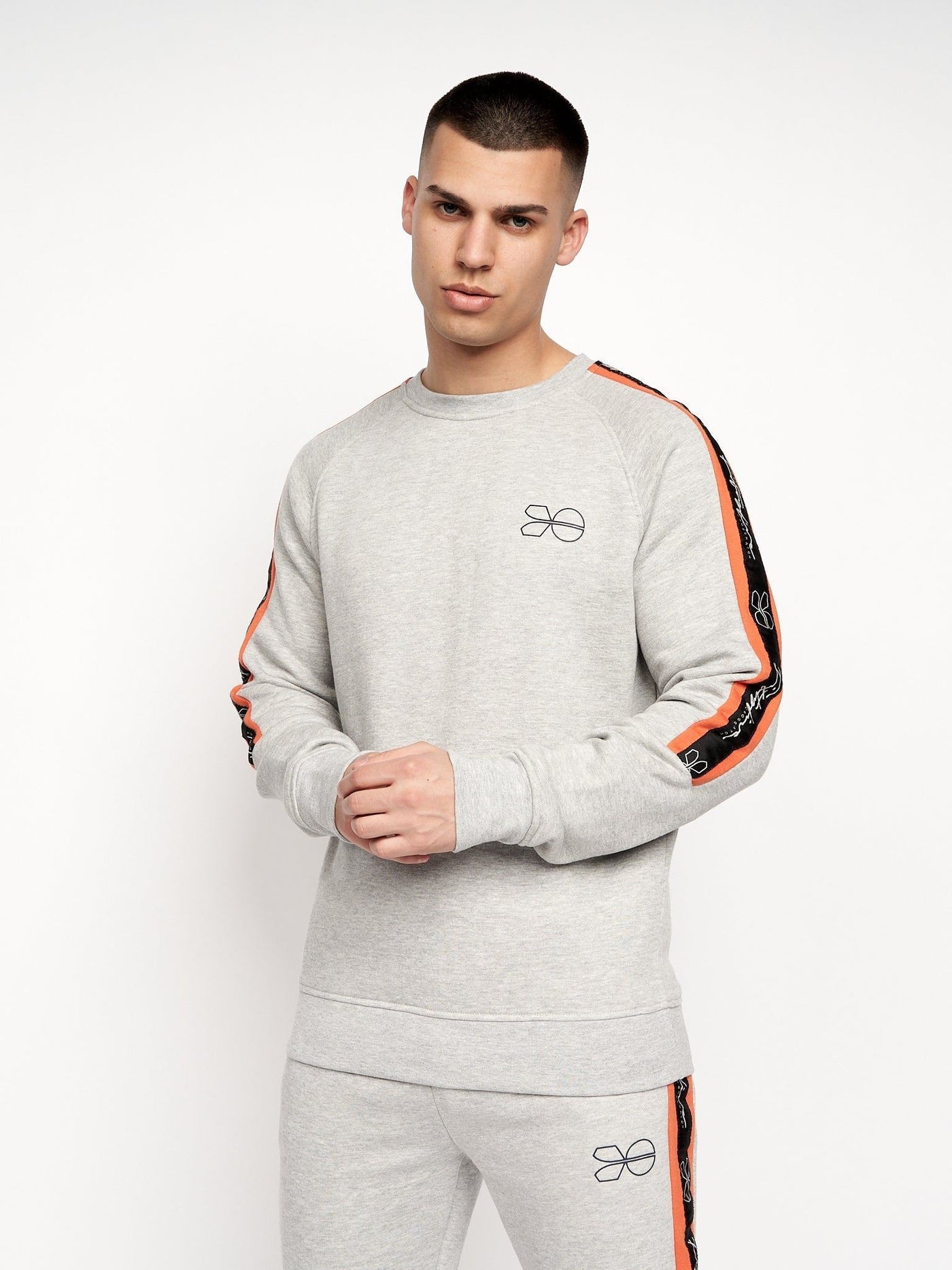 Mens Grassmeere Crew Sweat Grey Marl