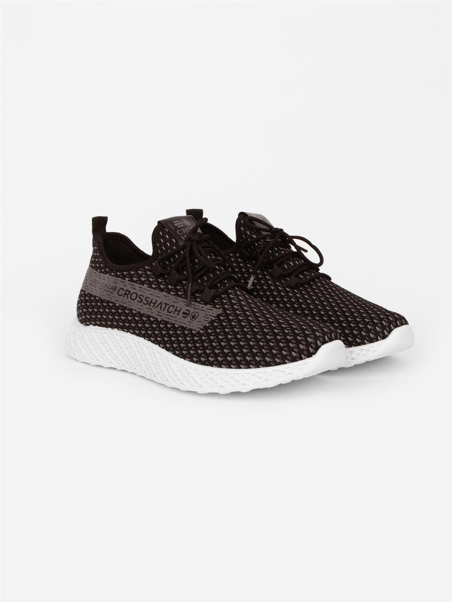 Mens Brehmer Flyknit Trainers Black/Grey