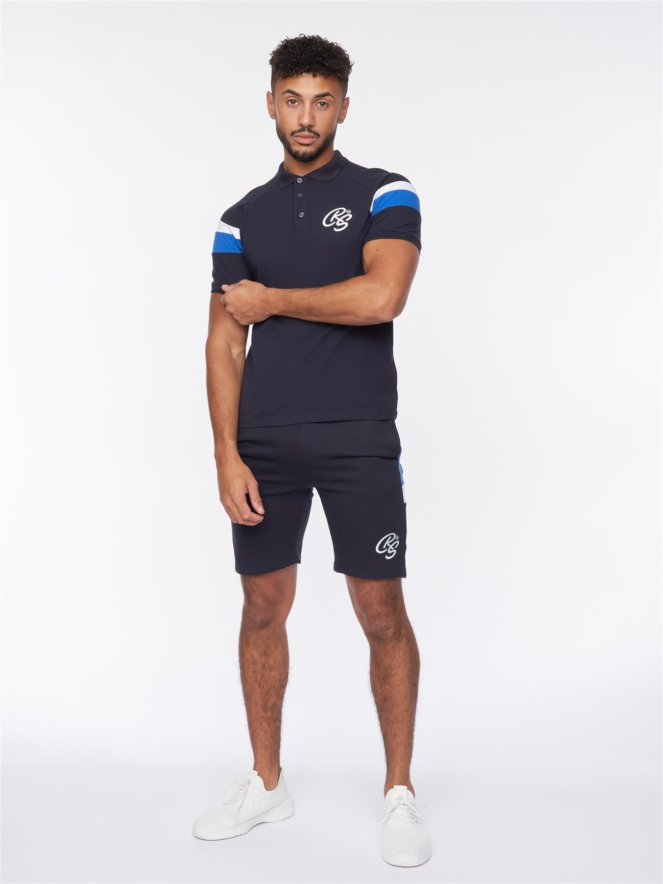 Mens Maxmore Polo/Shorts Set Navy