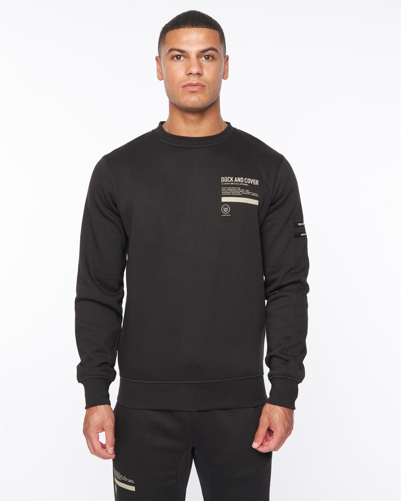 Mens Jennerkins Crew Sweat Black