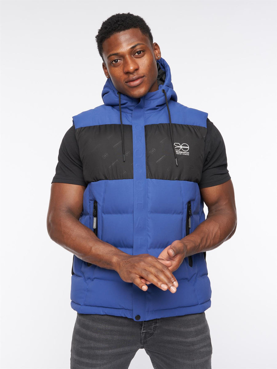 Mens Kremlins Embossed Gilet Blue