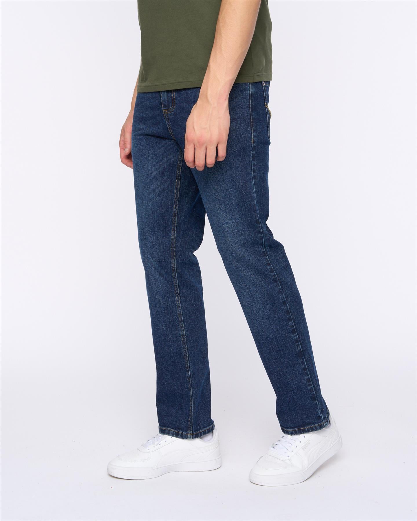 Mens Hydras Straight Leg Jeans Dark Wash