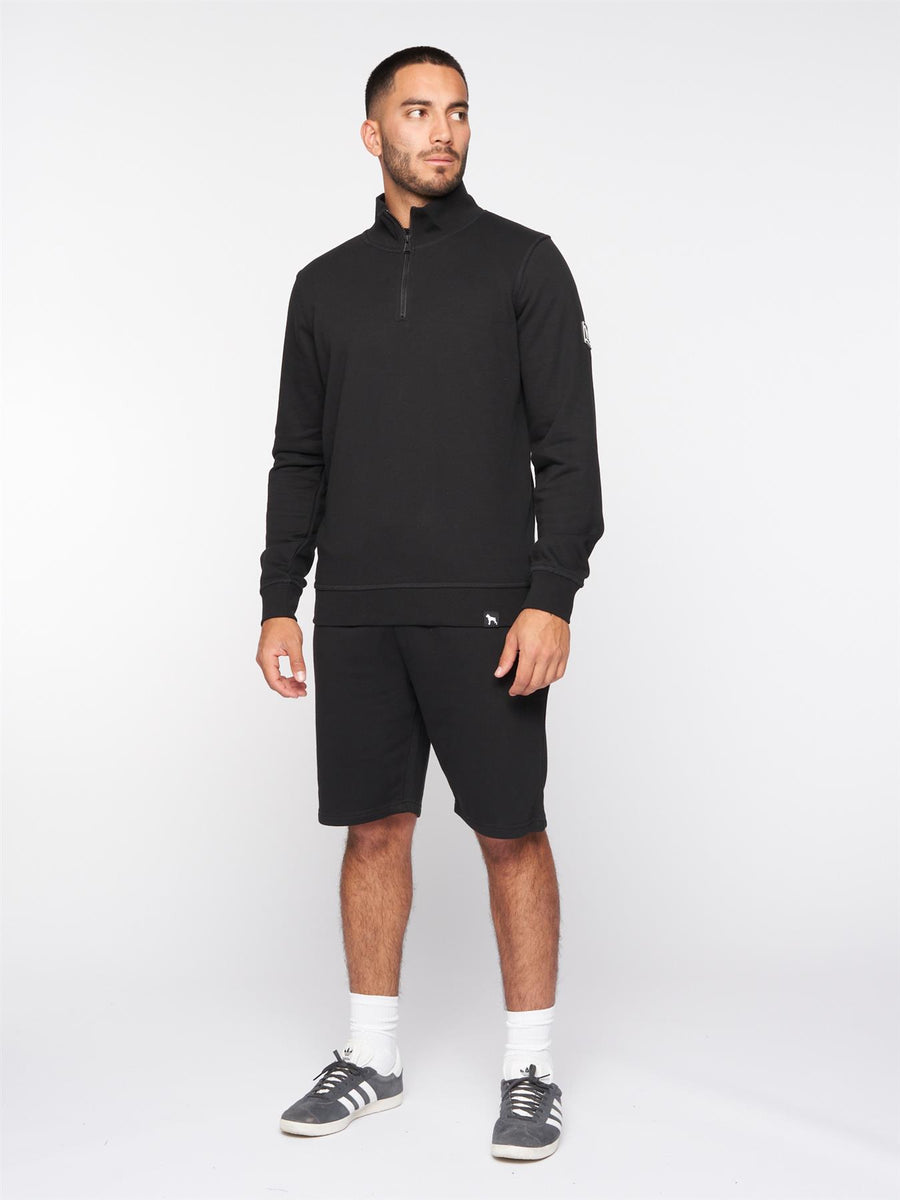 Dexon Quarter Zip Hoodie Black