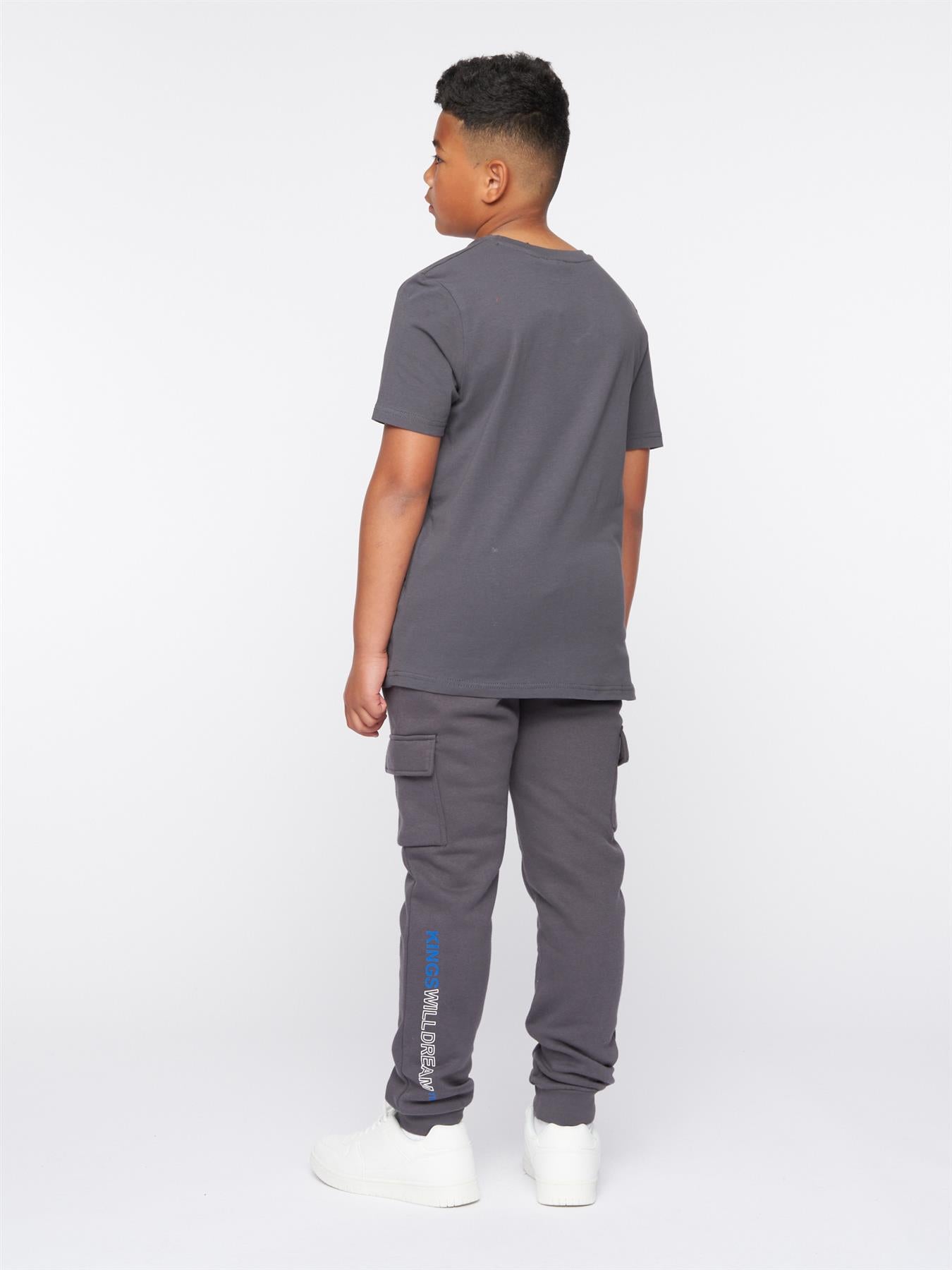 Quinn T-Shirt Asphalt / Blue / White