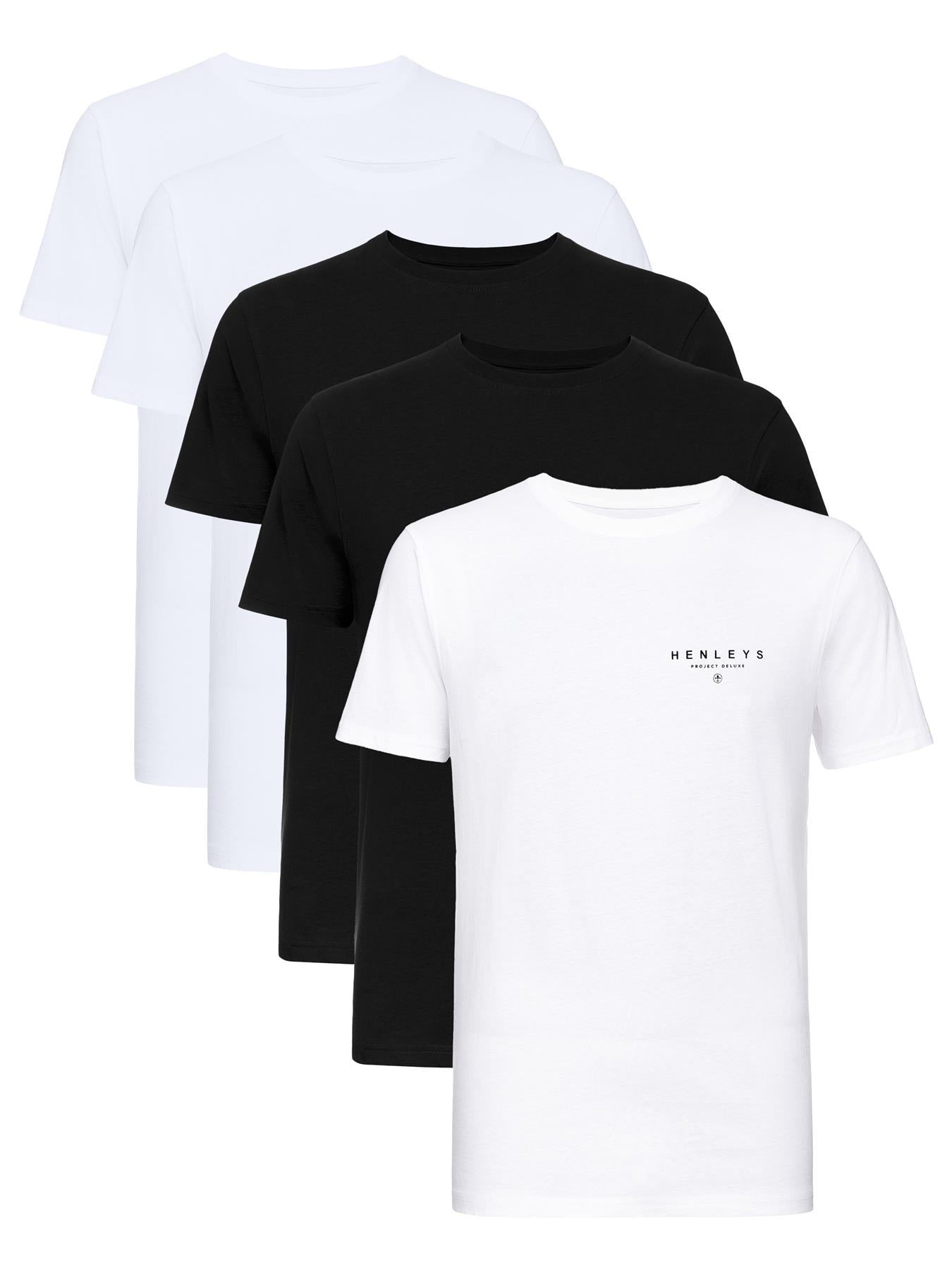 Mens Hencinq A T-Shirt 5pk Assorted