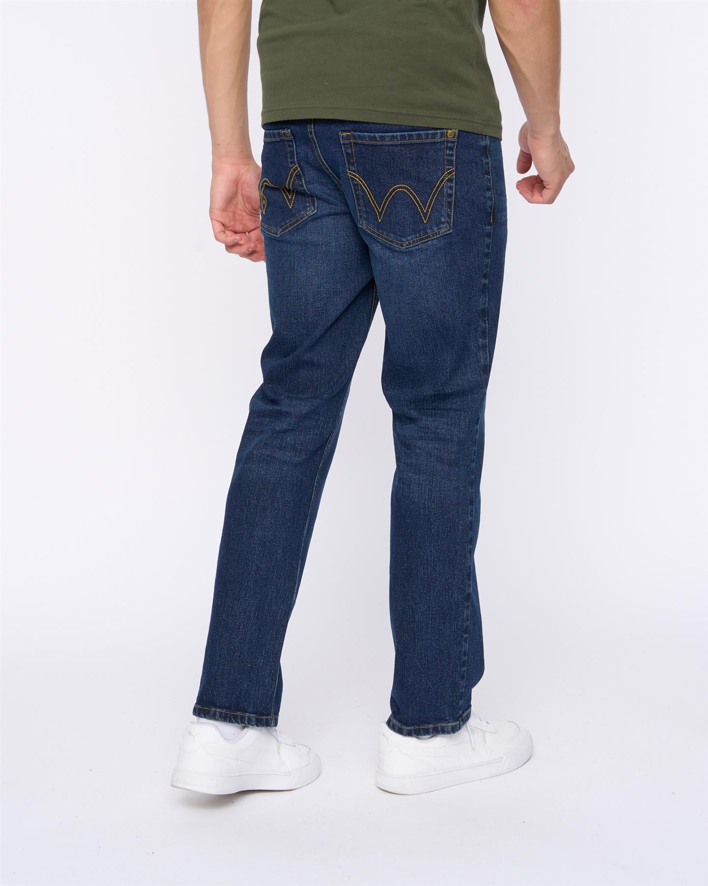 Mens Hydras Straight Leg Jeans Dark Wash