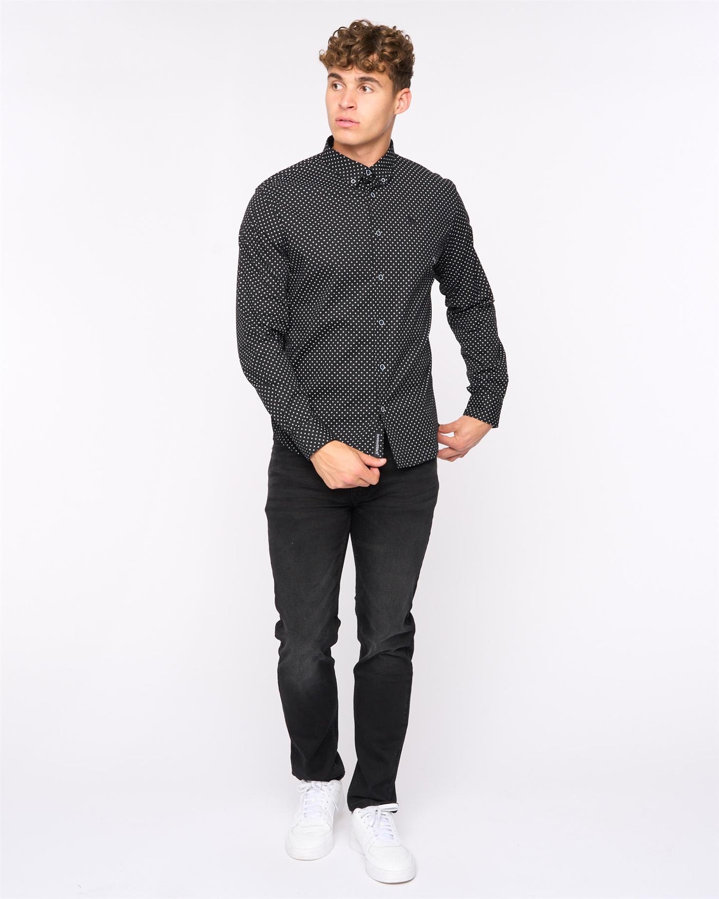 Mens Broadley Slim Fit Shirt Black