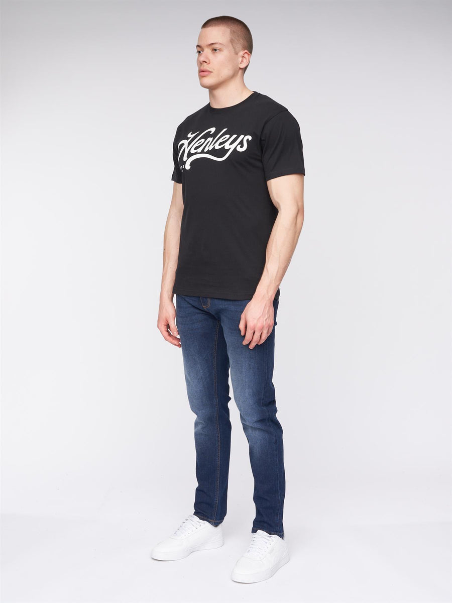 Mens Scripthen T-Shirt Black