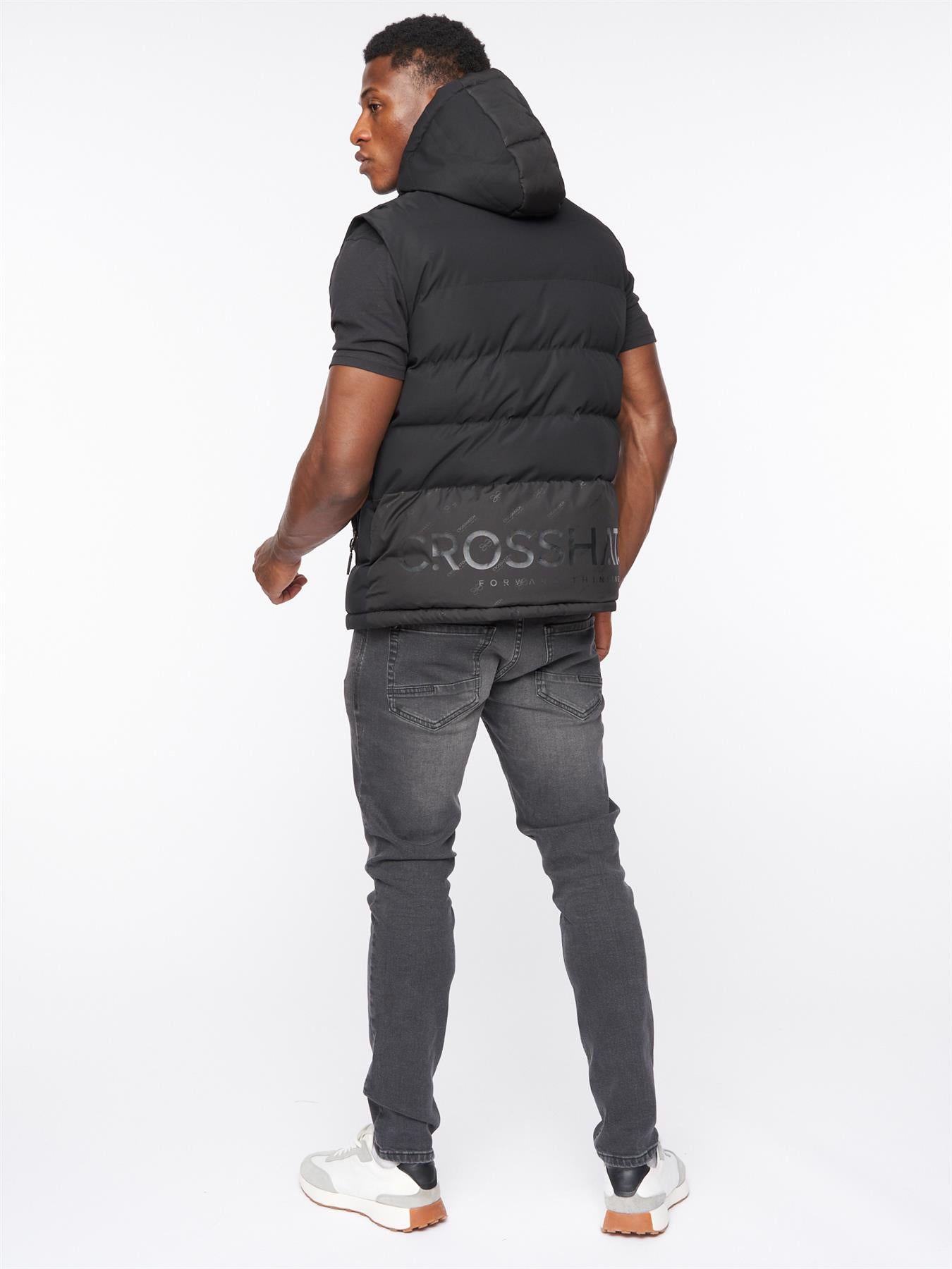 Mens Kremlins Embossed Gilet Black