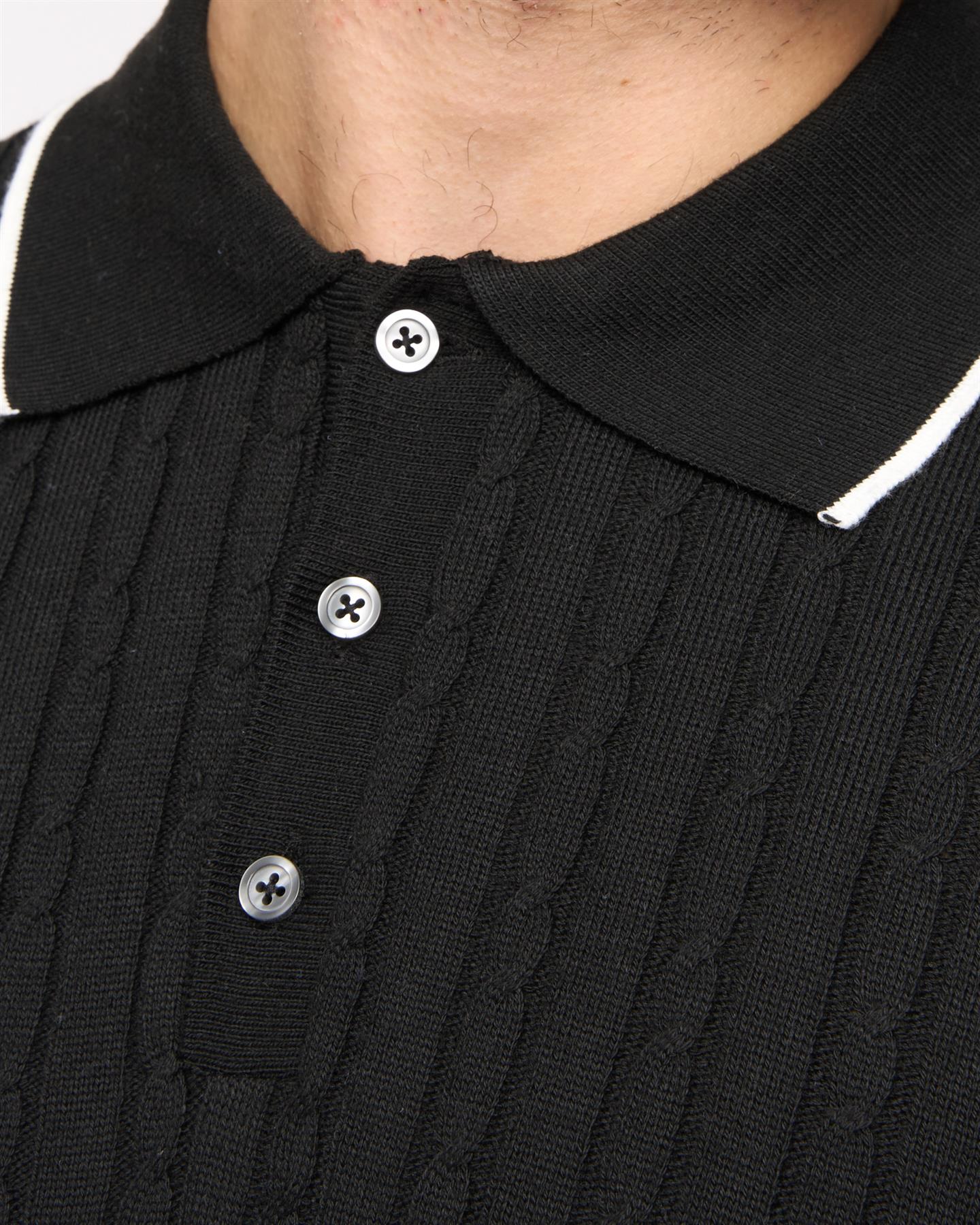 Mens  Ambrosden Polo Neck Knit Black