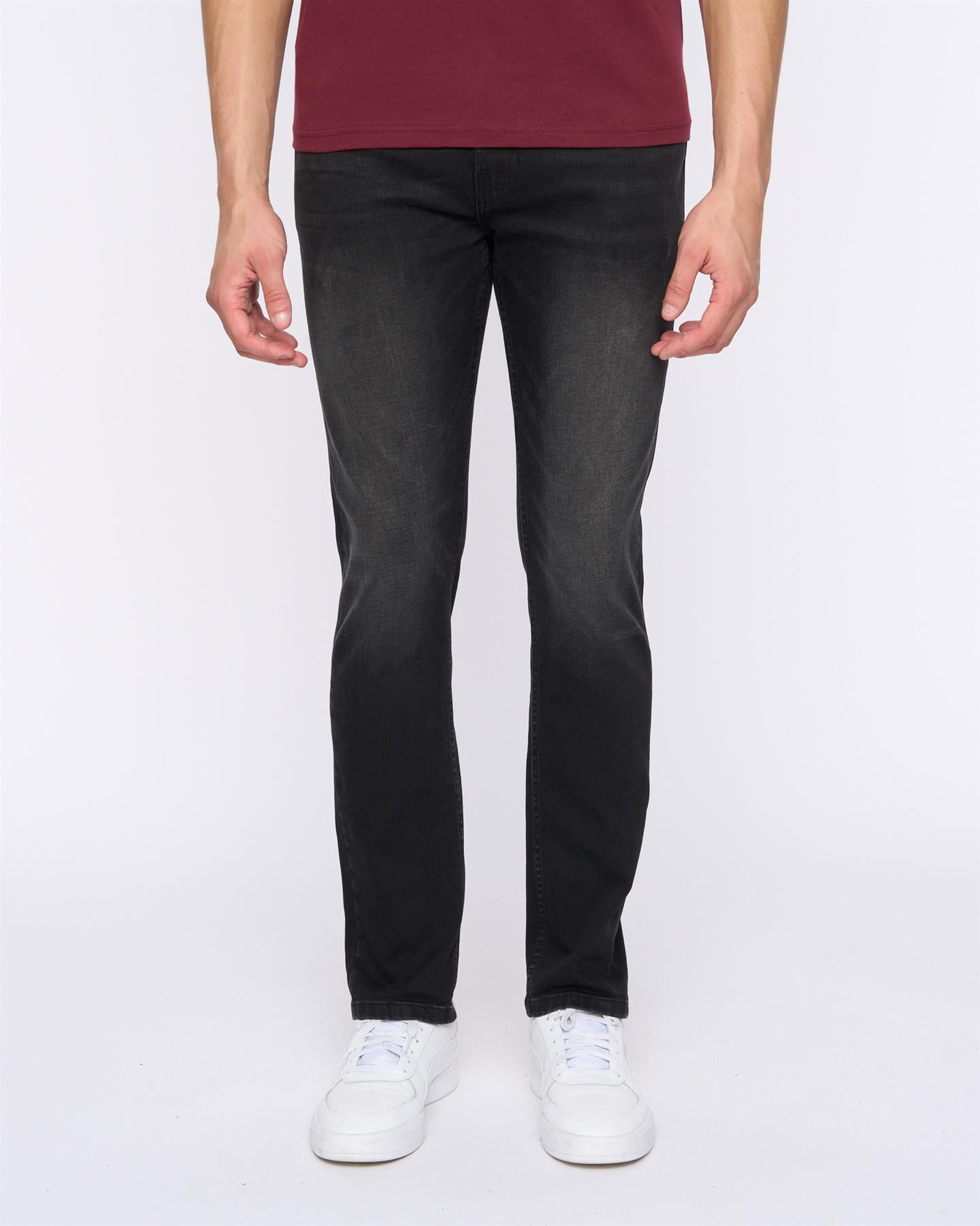 Mens Overburg Tapered Jeans Black