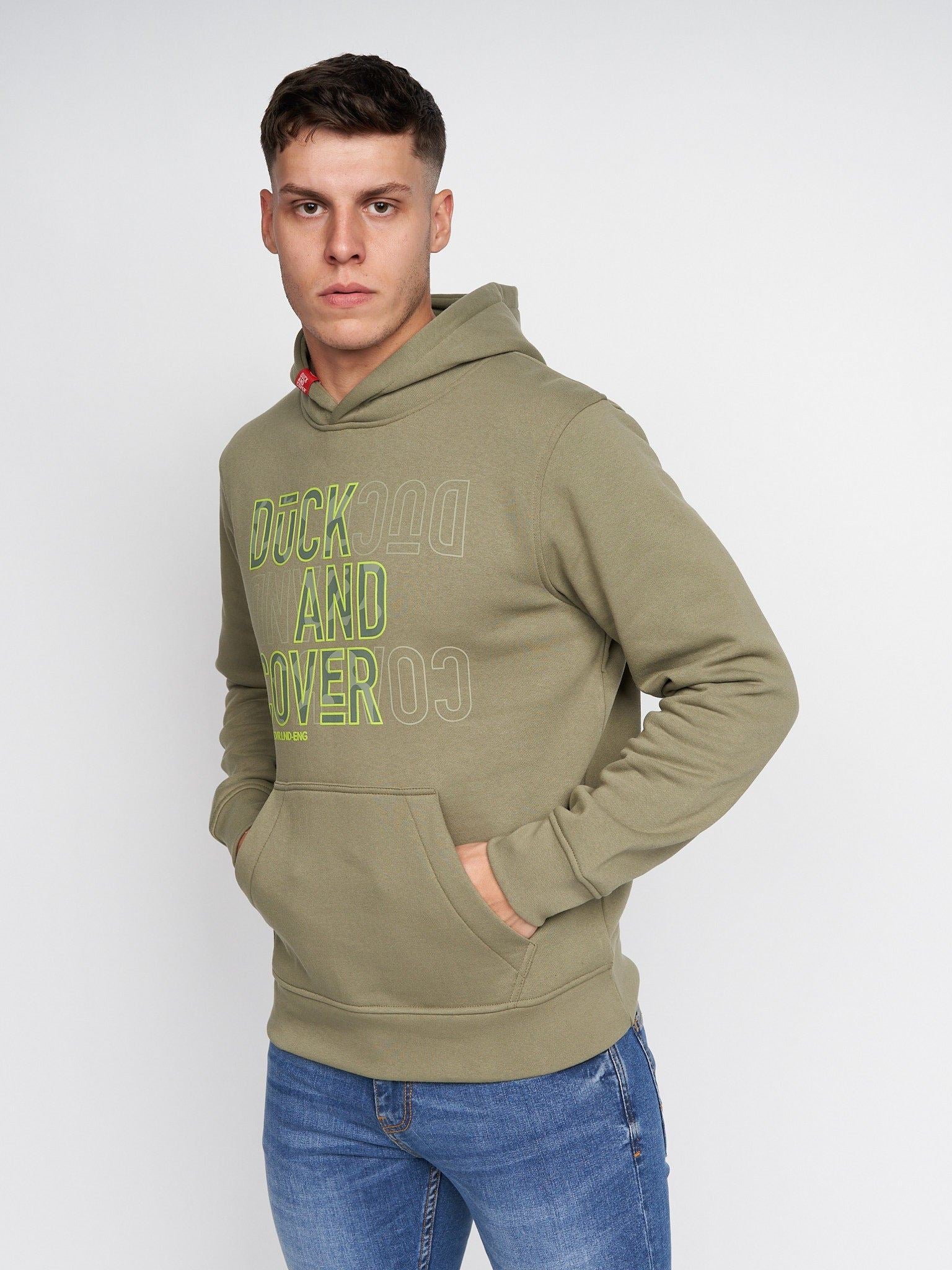 Mens Pecklar Hoodie Olive