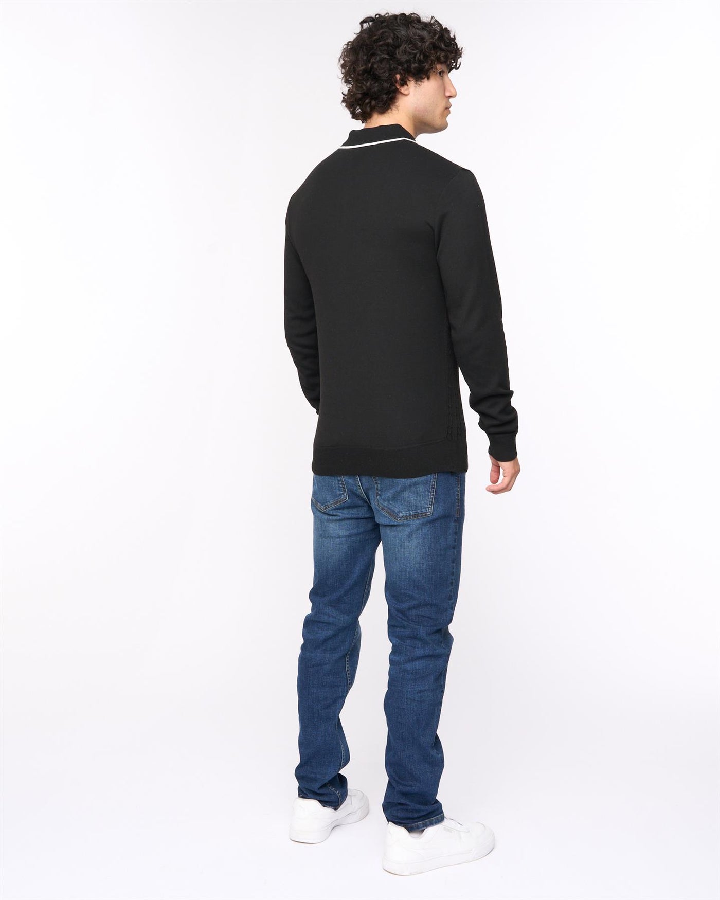 Mens  Ambrosden Polo Neck Knit Black