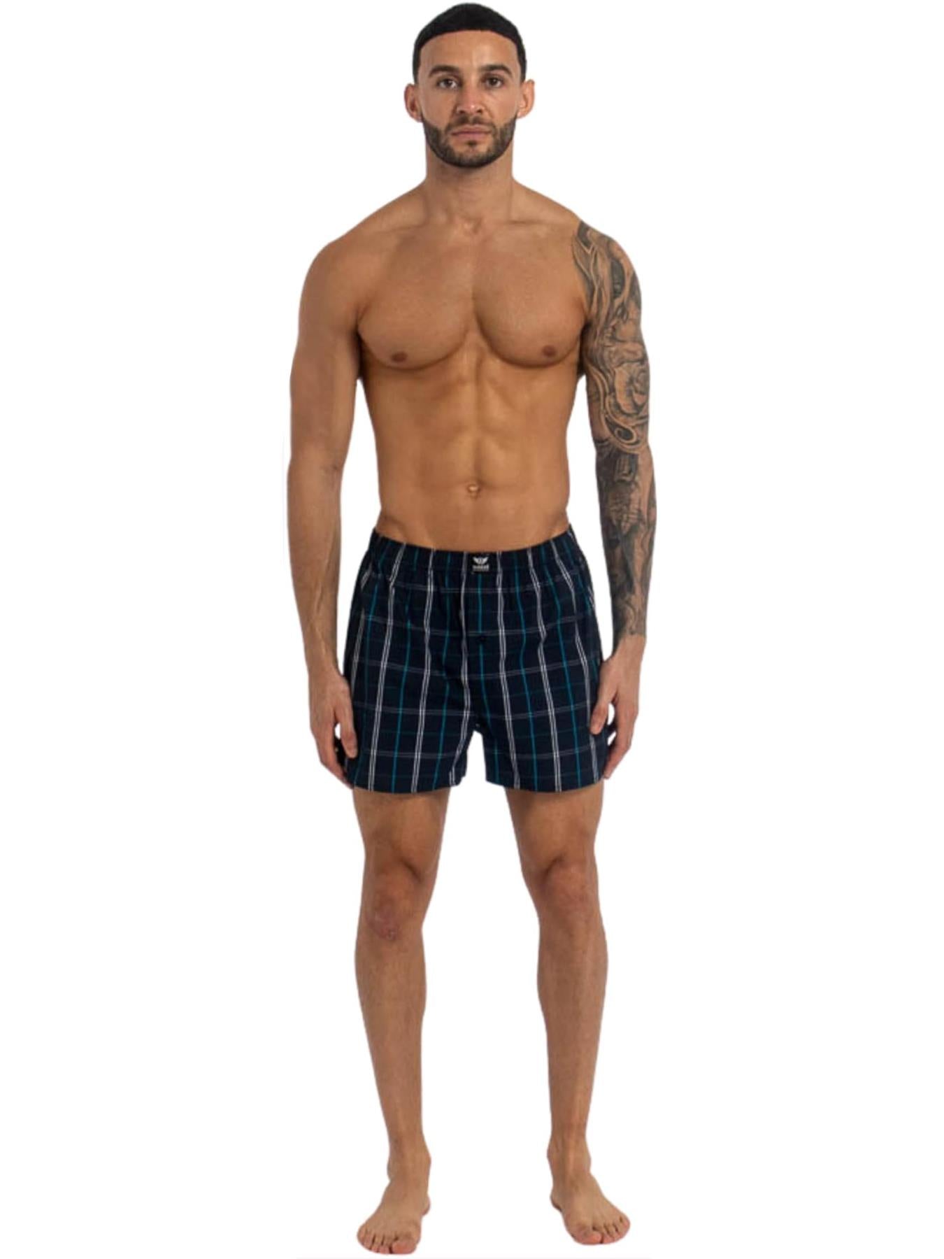 Men's Hexster Woven Boxers 6pk Assorted Check