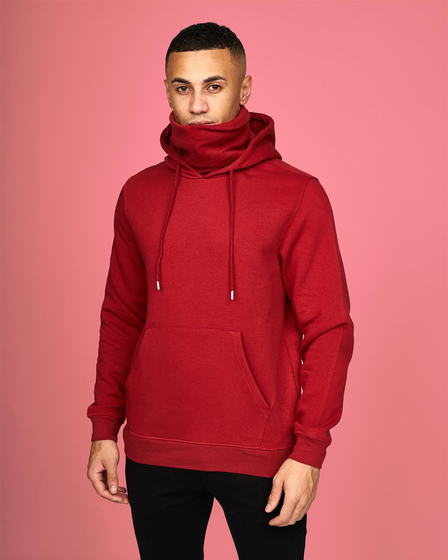 Mens Venmark Snood Sweat Red