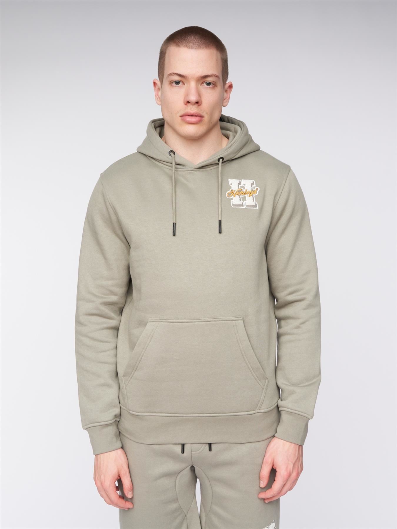 Mens Aitchen Hoodie Dusty Olive