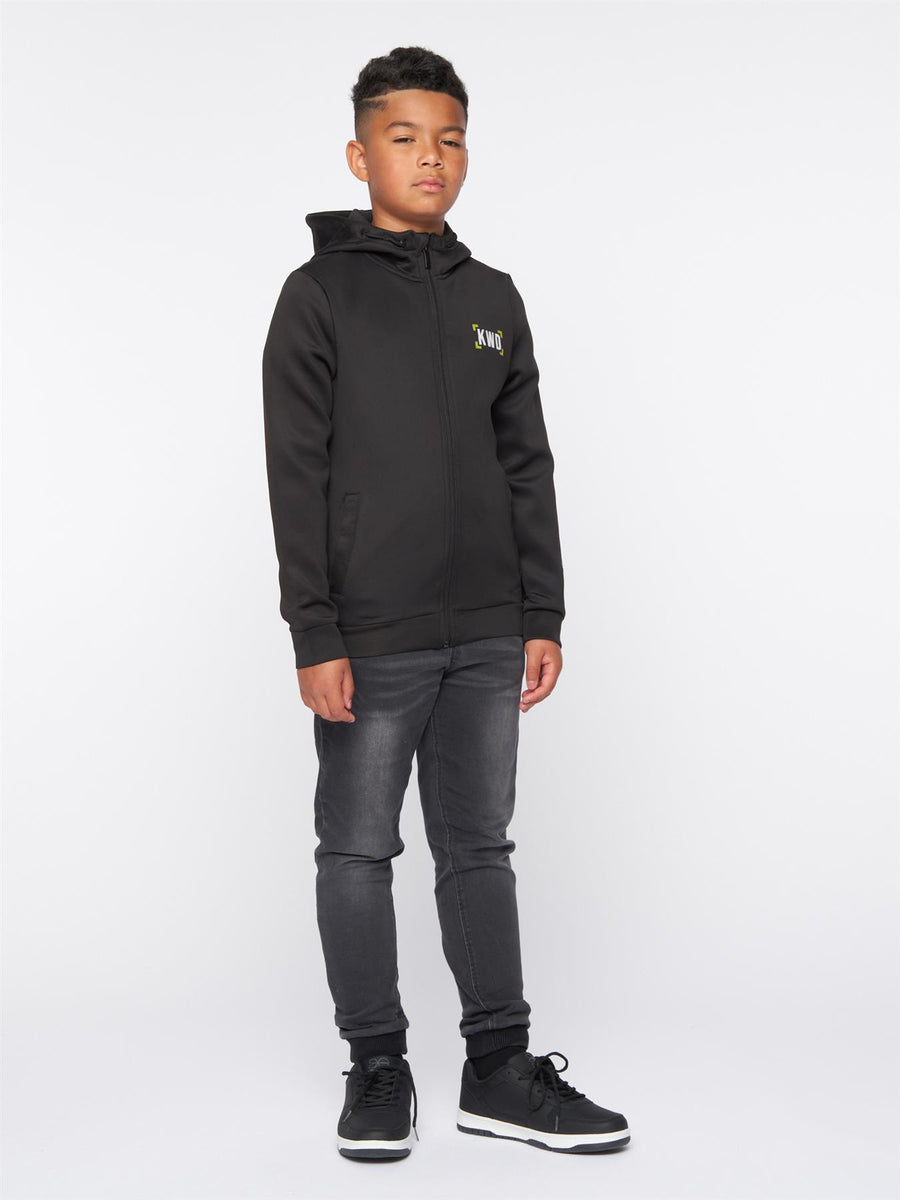 Karson Zip Thru Hood Jet Black