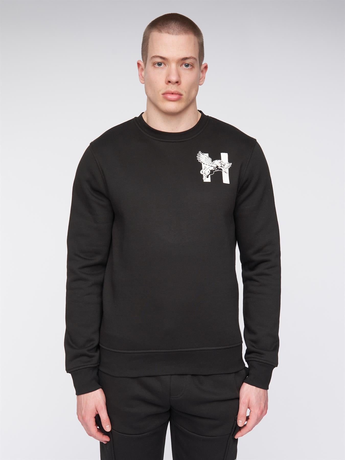 Mens Moorehen Crew Sweat Black