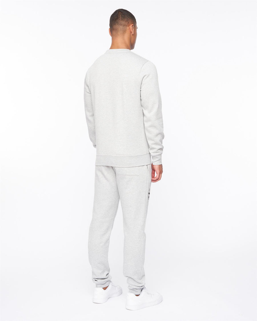 Mens Jennerkins Crew Sweat & Joggers Set Grey Marl