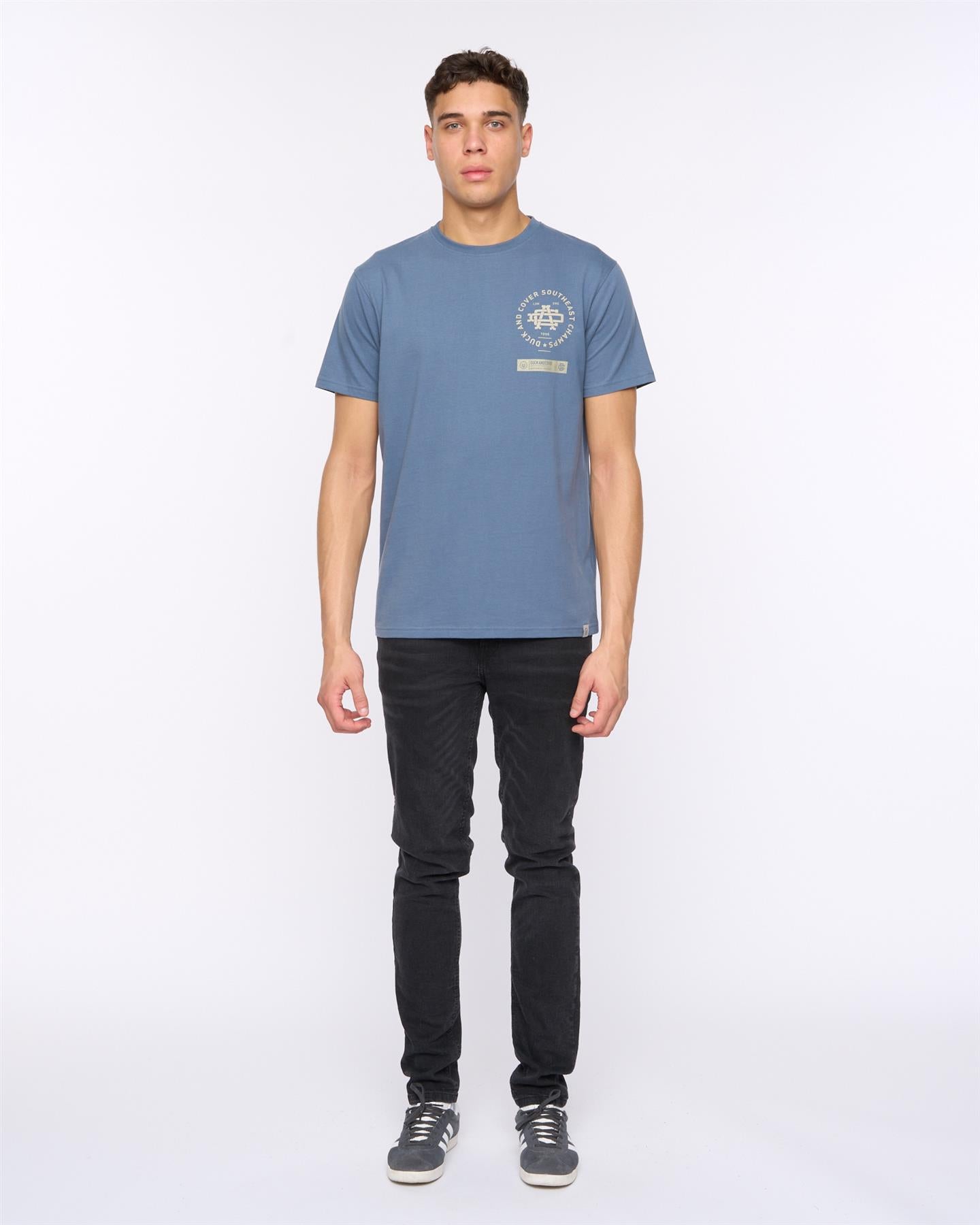 Mens Chellforth T-Shirt Denim Blue