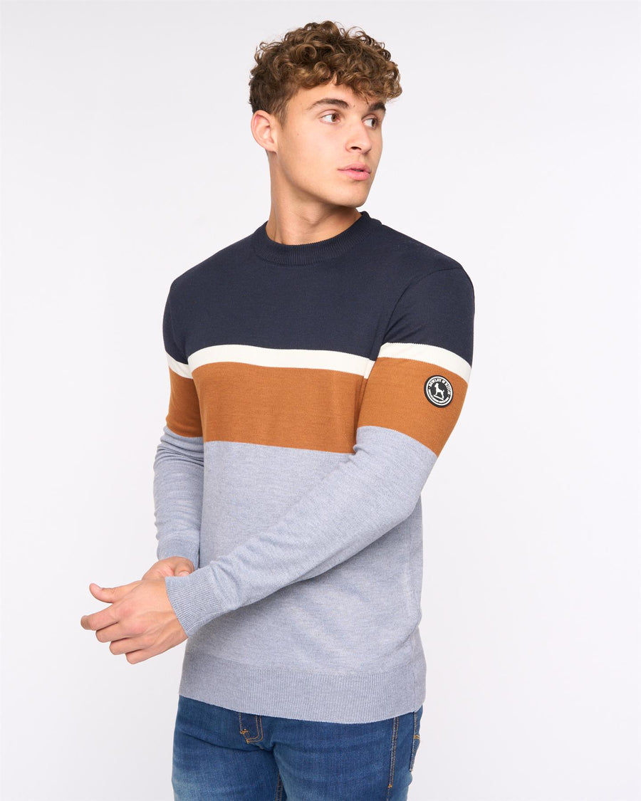 Mens Easedale Crew Knit Grey Marl