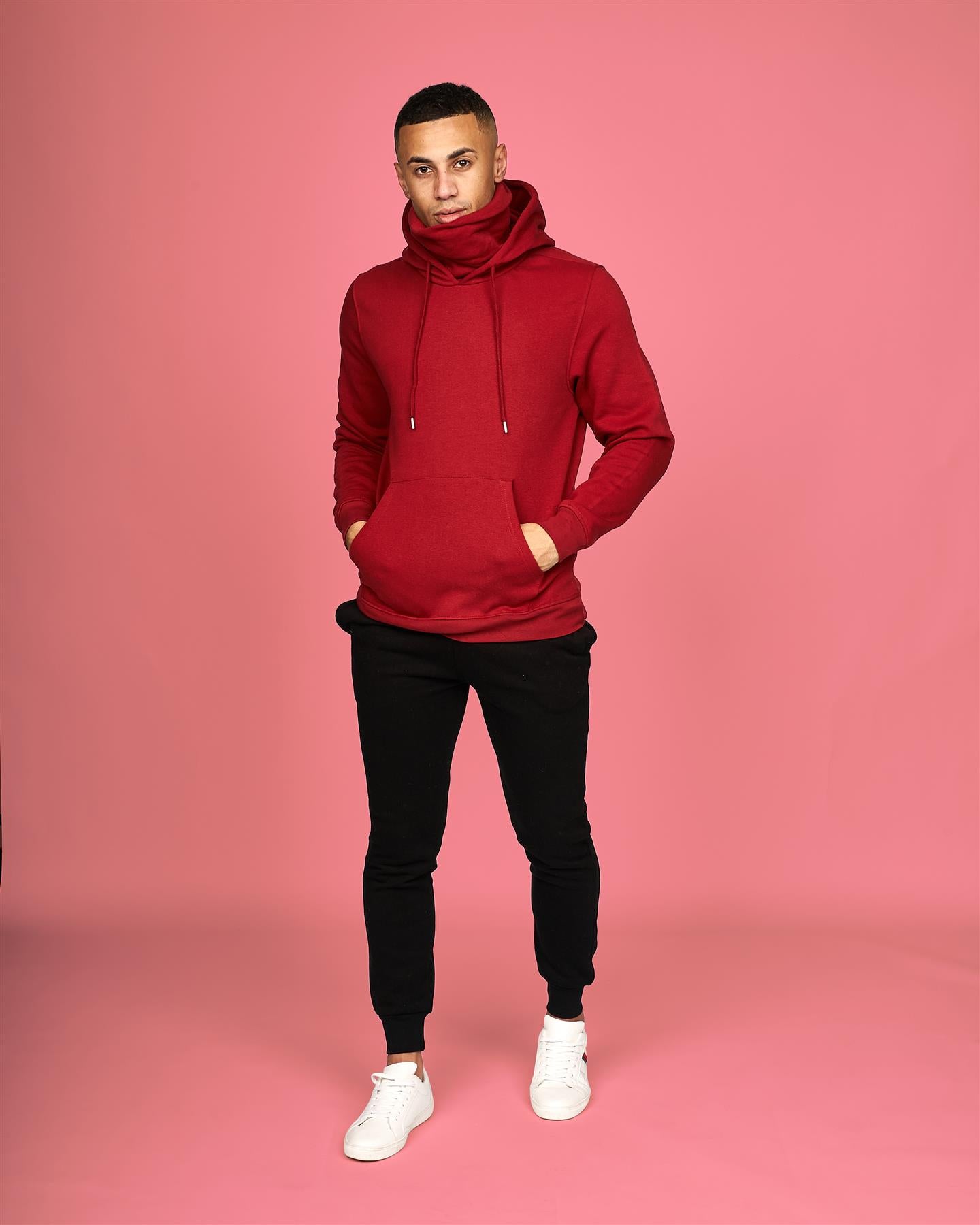 Mens Venmark Snood Sweat Red