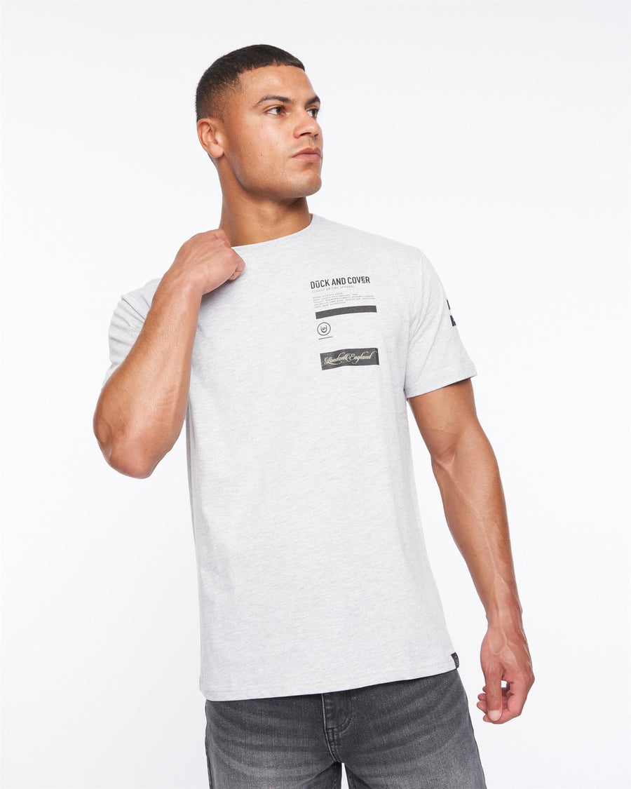 Mens Jennerkins T-Shirt Grey Marl