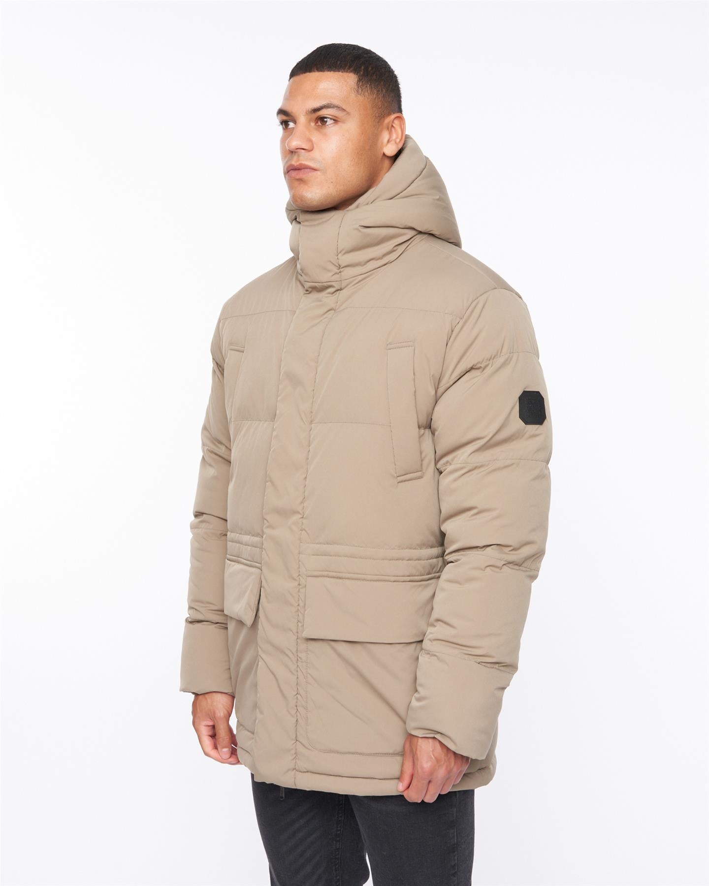 Mens Fletchley Puffer Jacket Beige