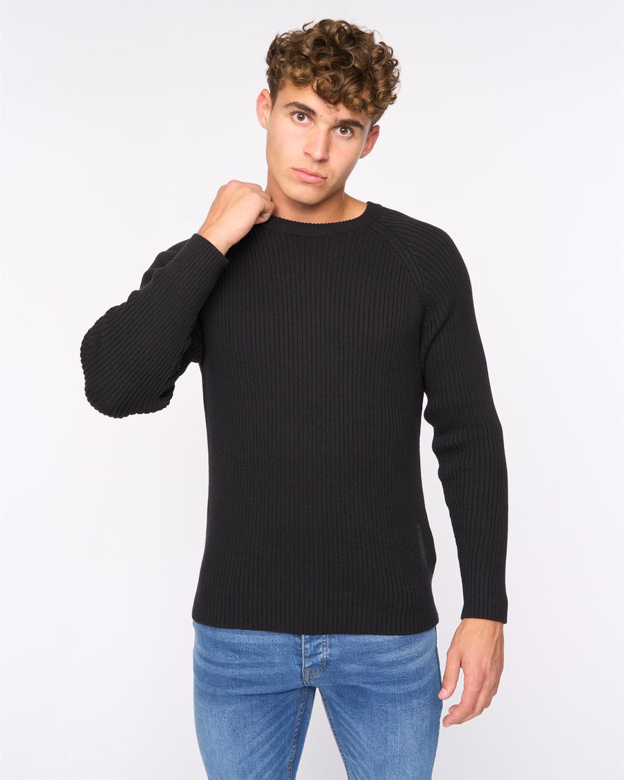 Mens Kramtax Raglan Knit Black