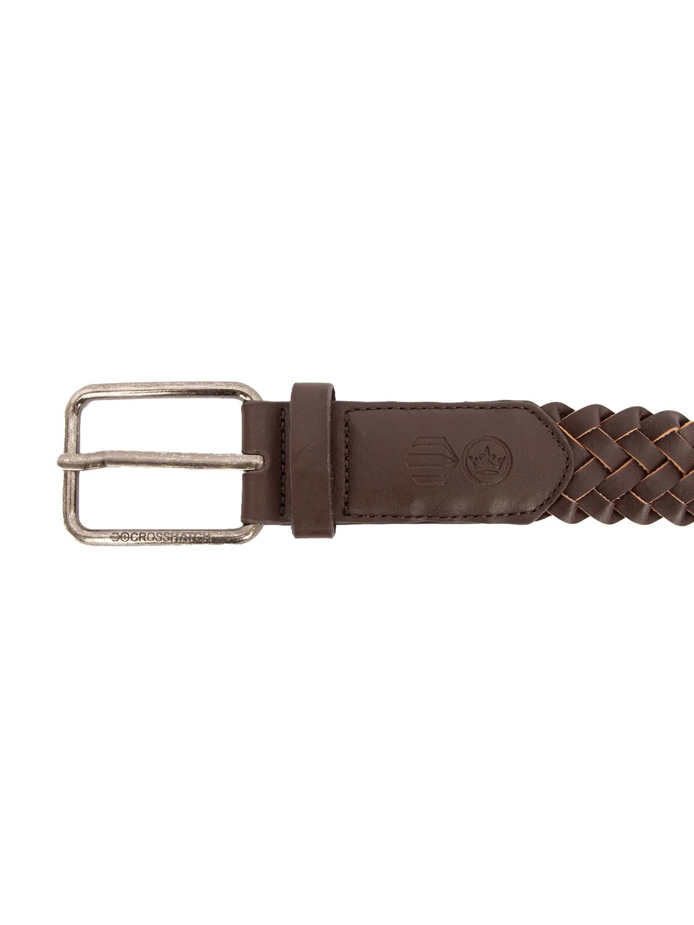 Pretzel Woven Belt Brown