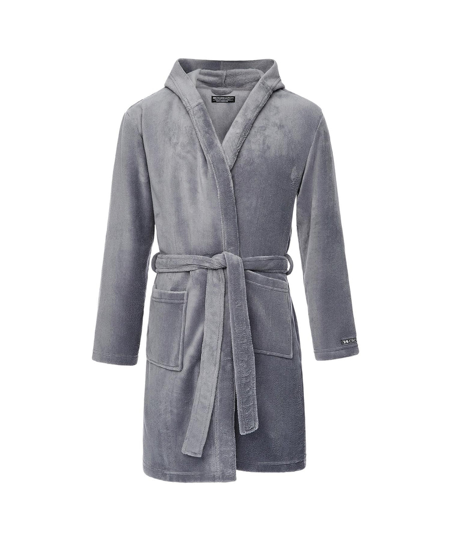 Backdraw Hooded Robe Grey Marl