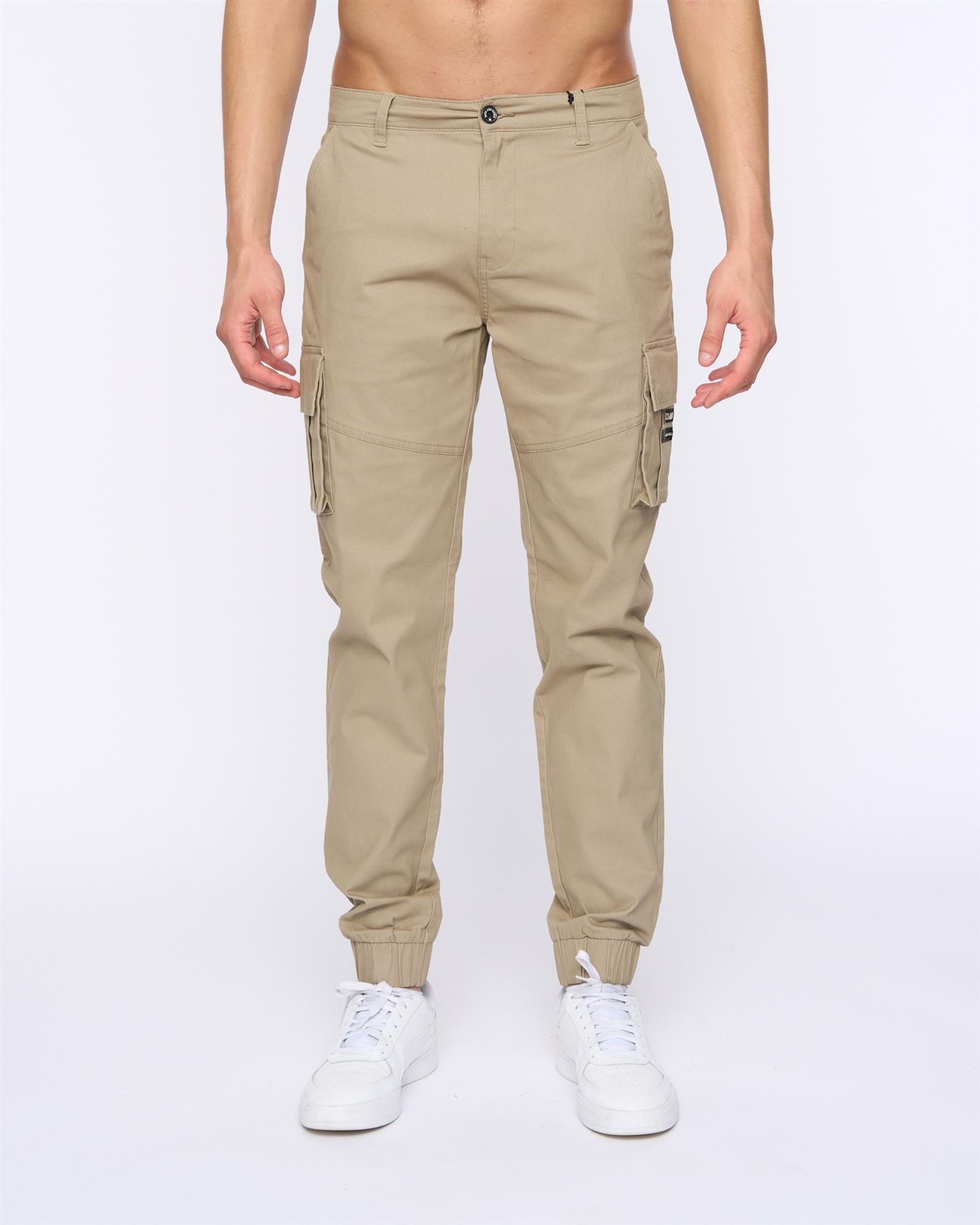 Mens Chemmer Woven Jog Pants Stone