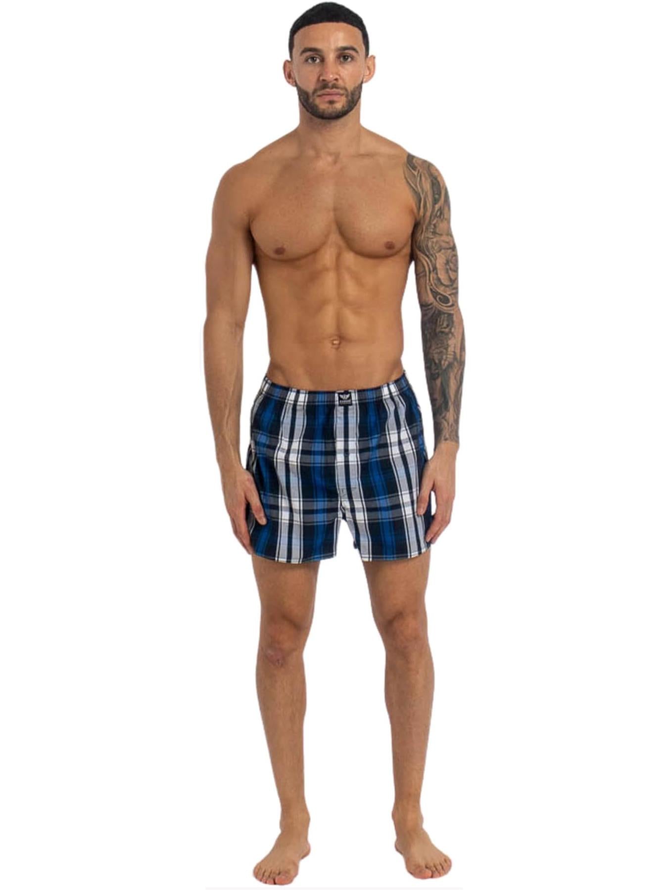 Men's Hexster Woven Boxers 6pk Assorted Check