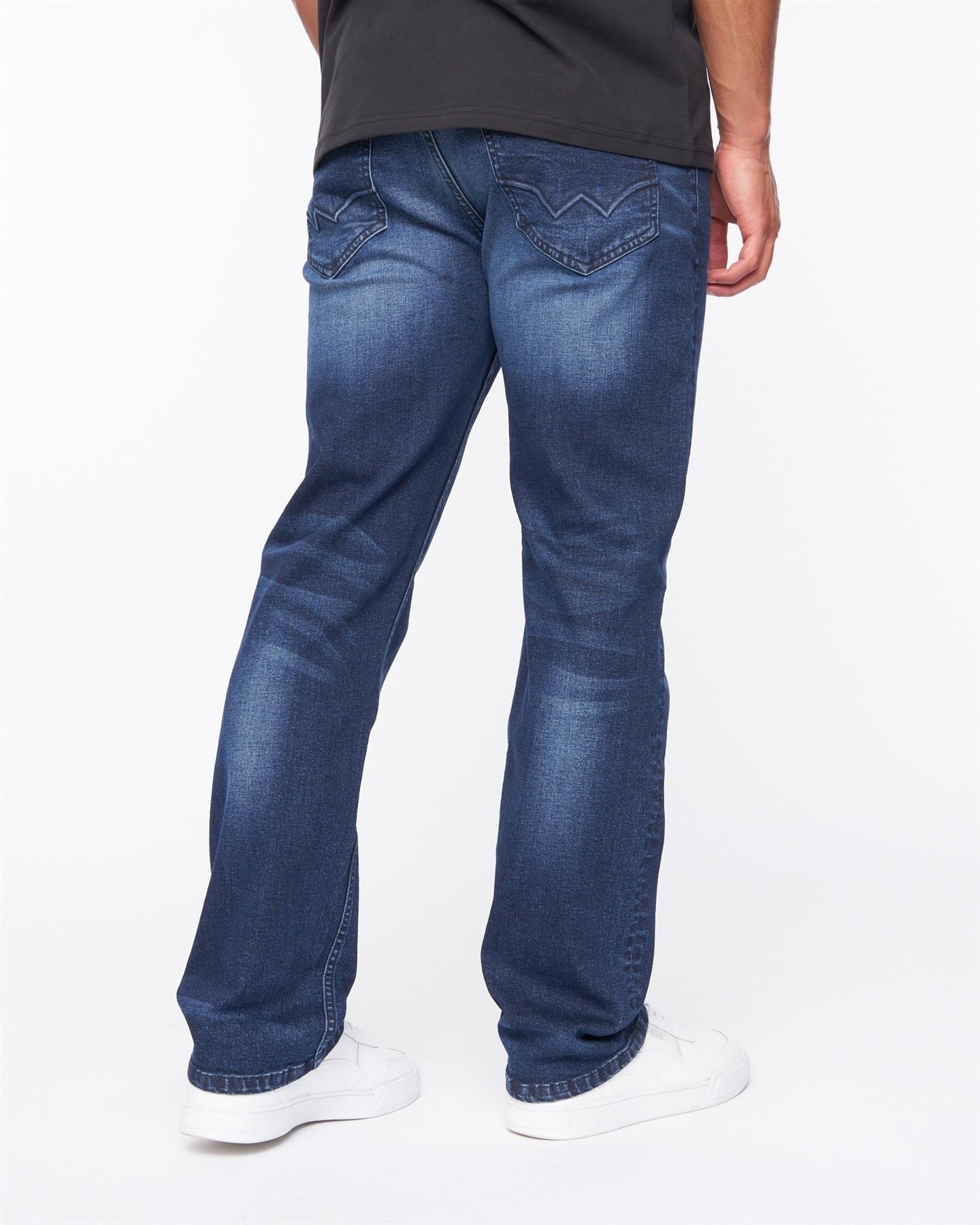 Mens Janstar Straight Leg Jeans Dark Wash