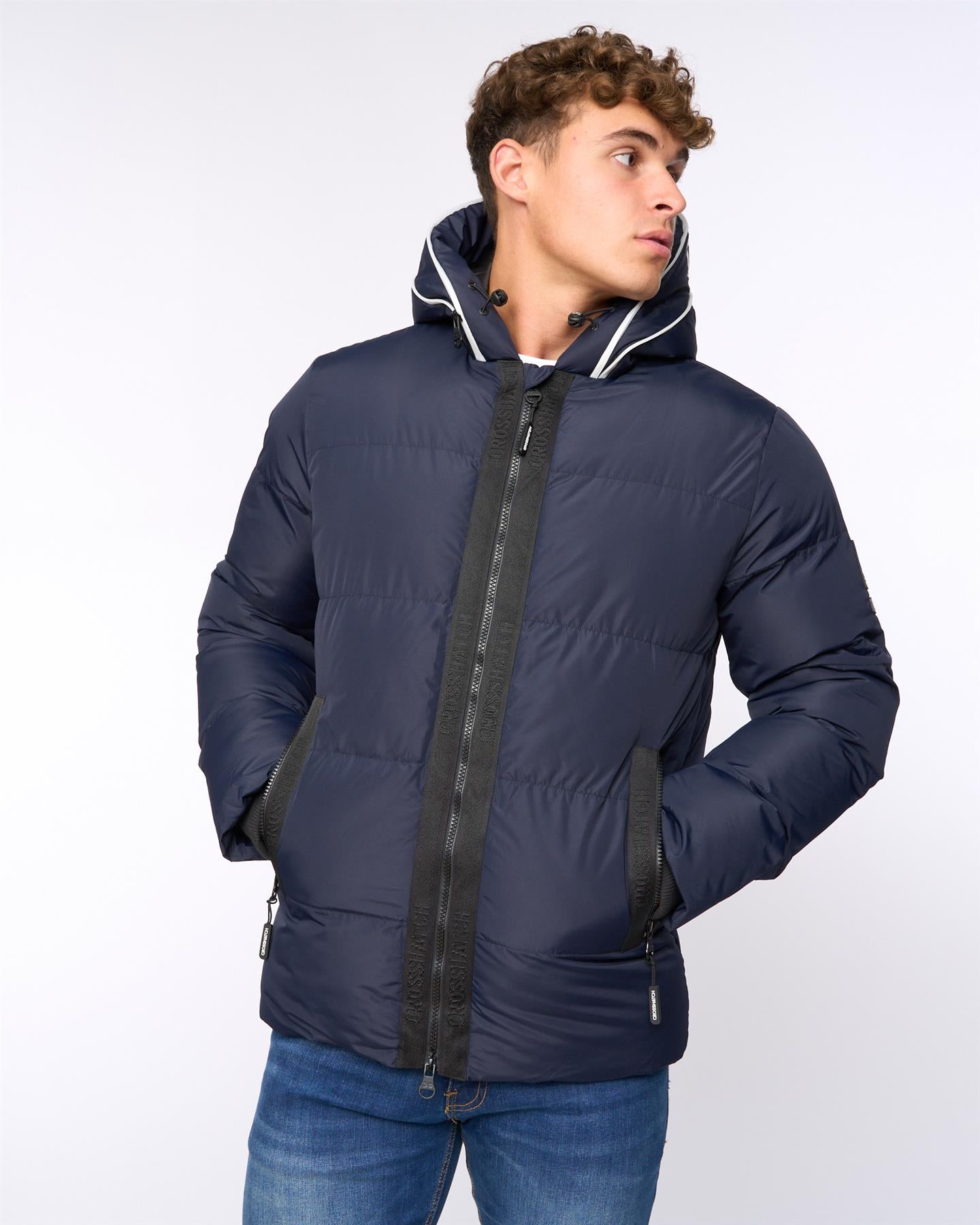 Mens  Sandbox Hooded Jacket Navy