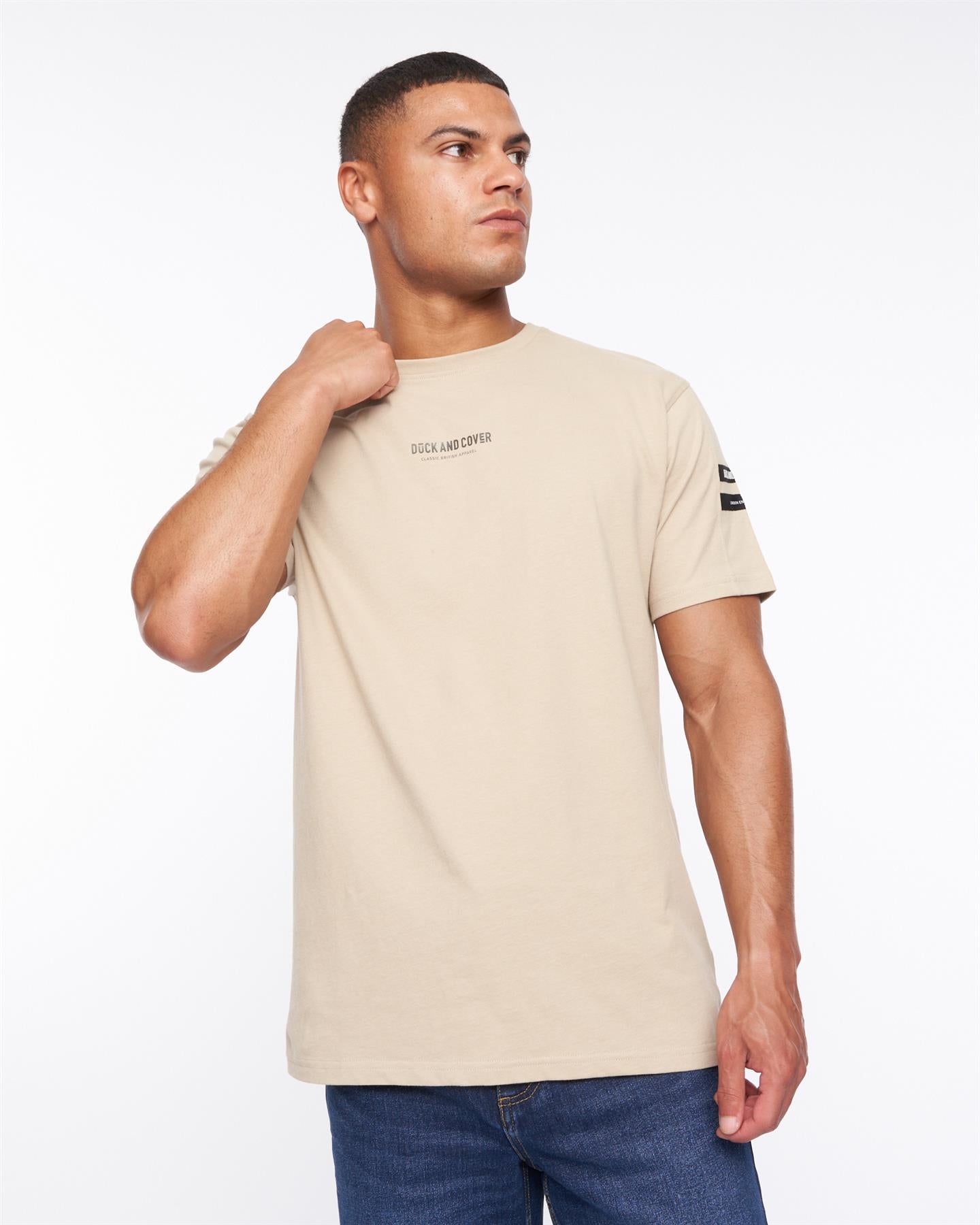 Mens Brammers T-Shirt Greige