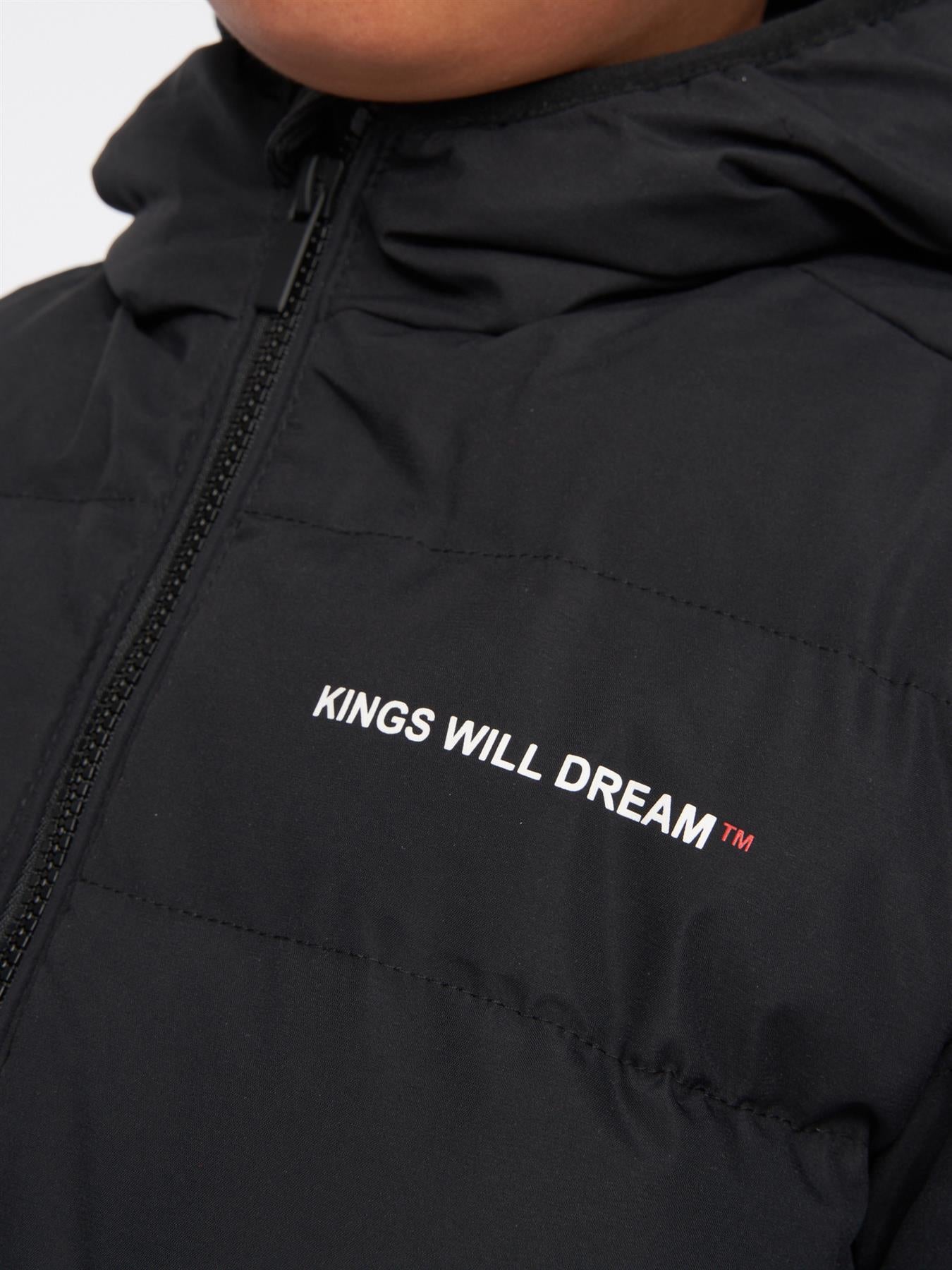 Kamon Short Puffer Jacket Black