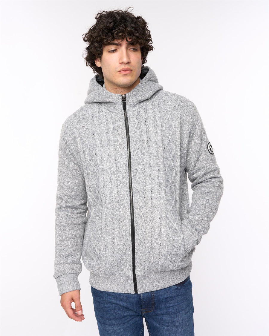 Mens Tonbridge Cardigan Light Grey Marl