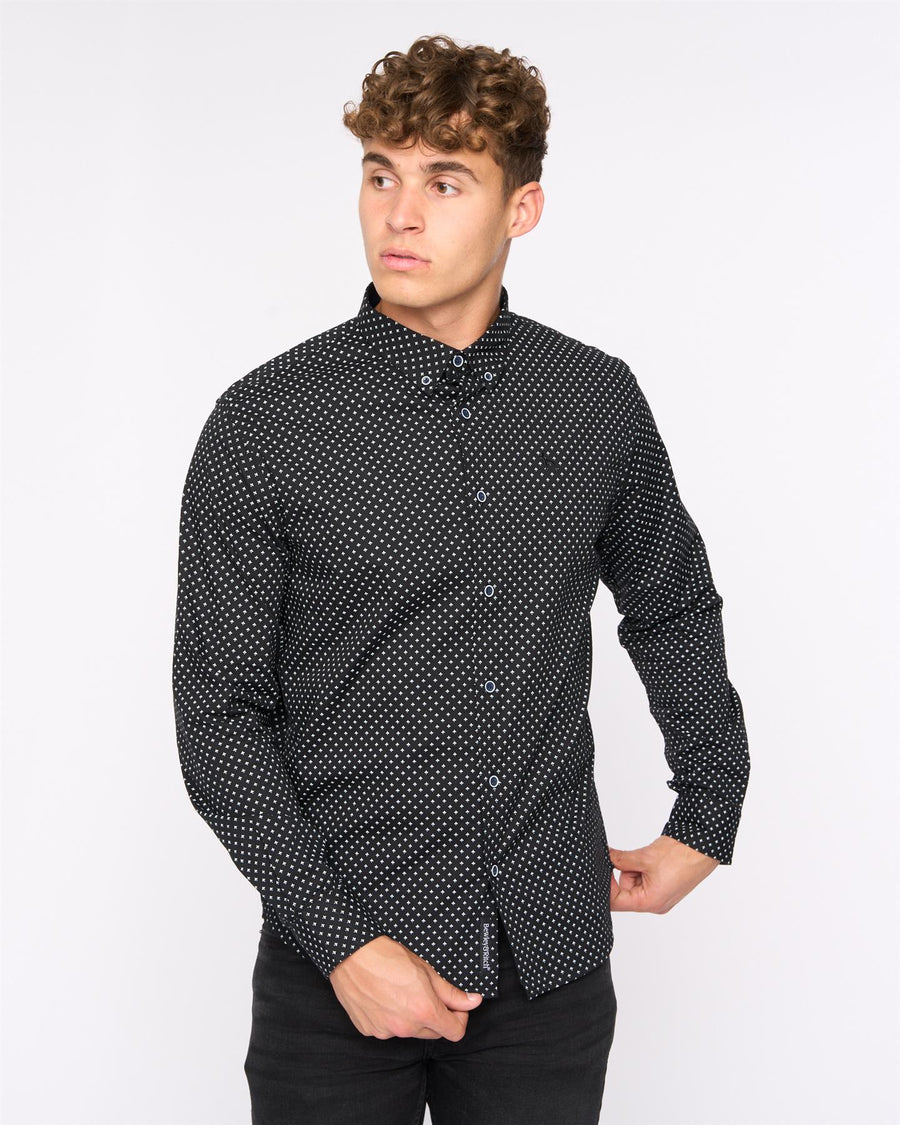 Mens Broadley Slim Fit Shirt Black