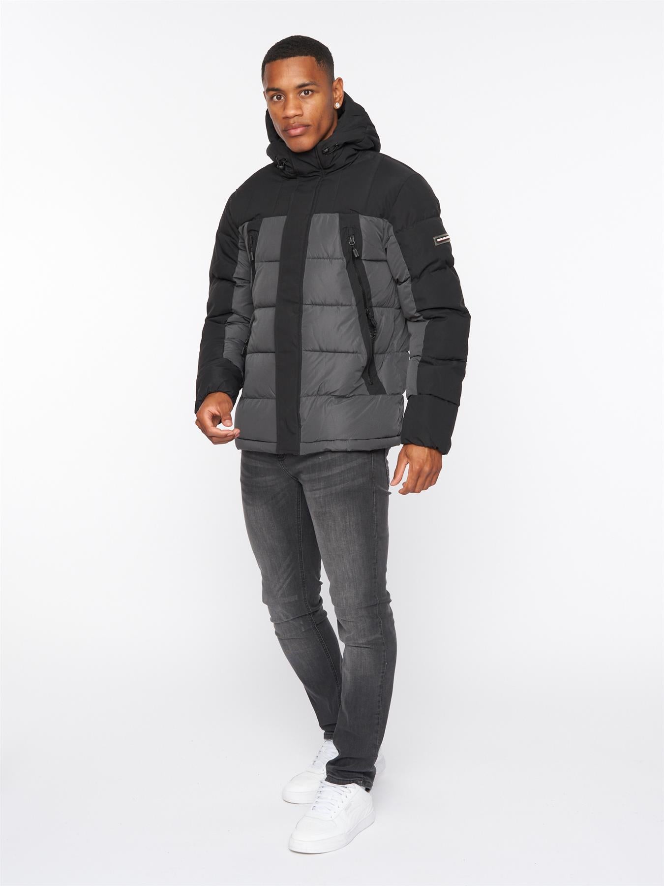 Deyton Short Puffer Jacket Asphalt