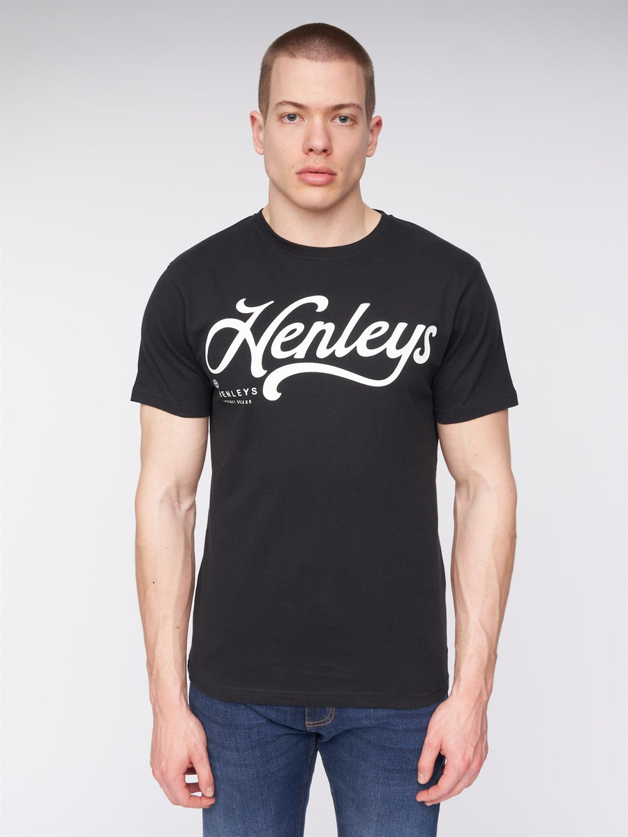 Mens Scripthen T-Shirt Black