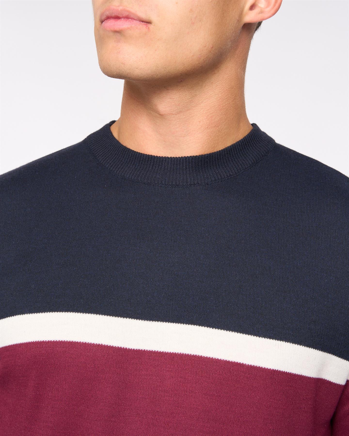 Mens  Easedale Crew Knit Navy Marl