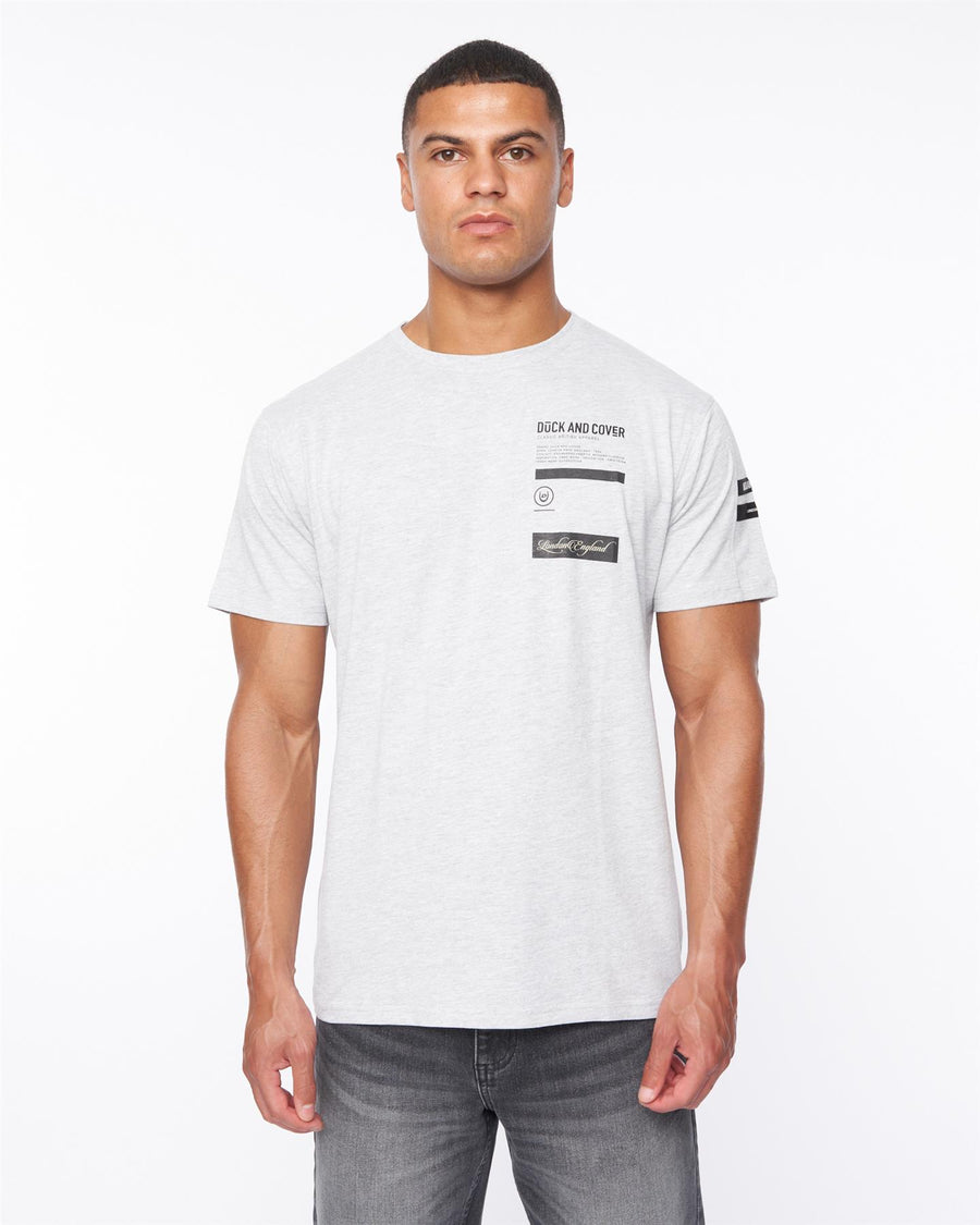 Mens Jennerkins T-Shirt Grey Marl