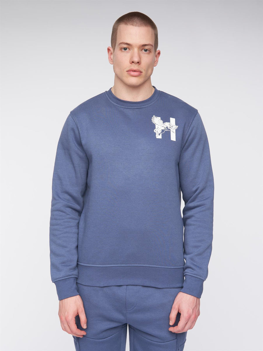 Mens Moorehen Crew Sweat Deep Blue