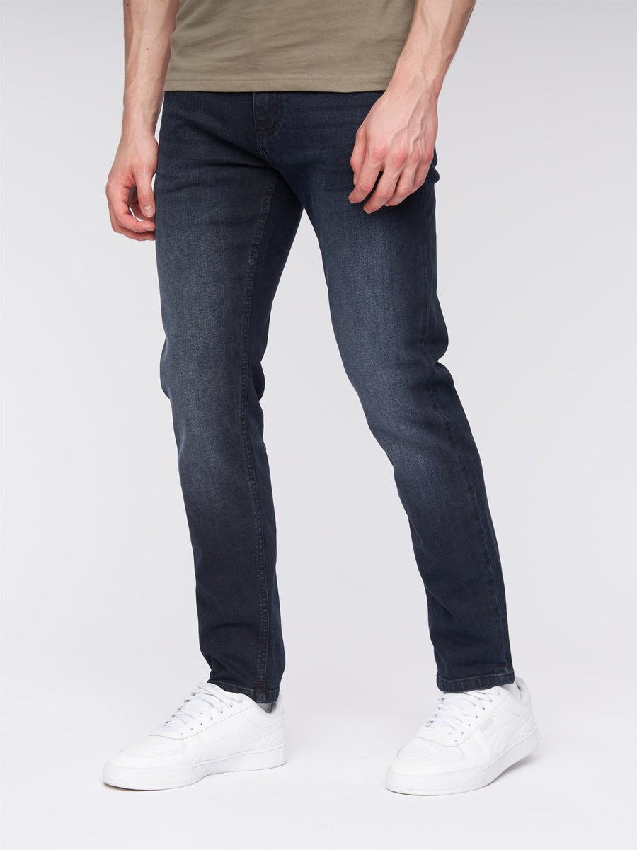 Mens Craze Comfort Fit Jeans Blue Black