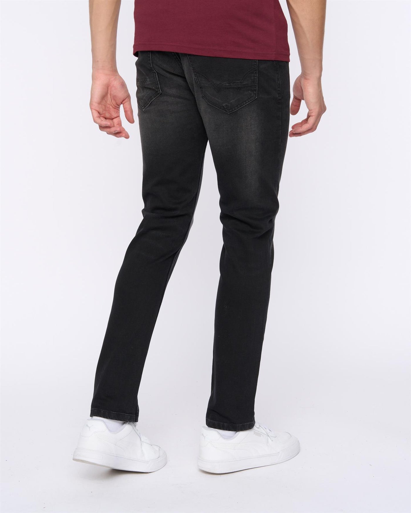 Mens Overburg Tapered Jeans Black