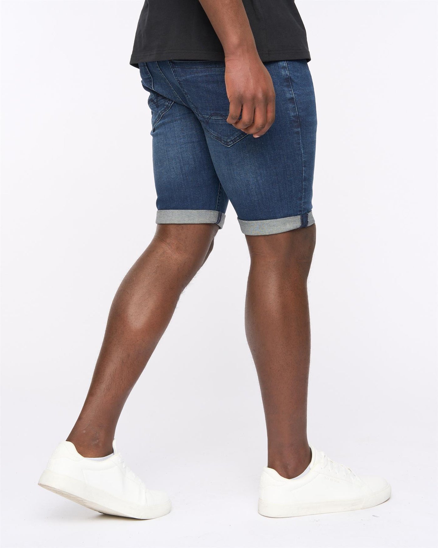 Duck and Cover Mens Zeki Shorts Dark Wash